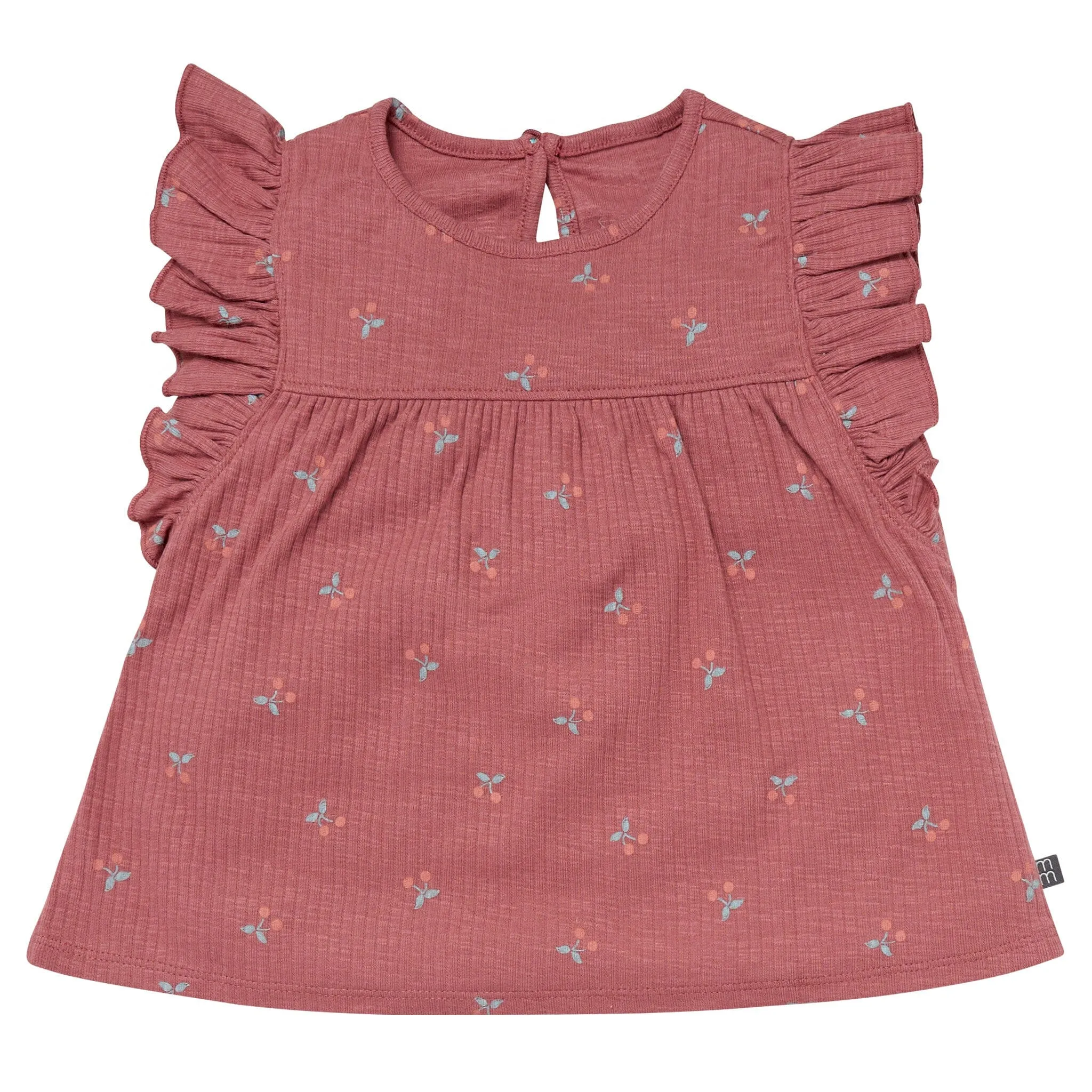 4-Piece Infant & Toddler Girls Rose Cherries Flutter Sleeve Tops and Shorts Set Gerber Childrenswea