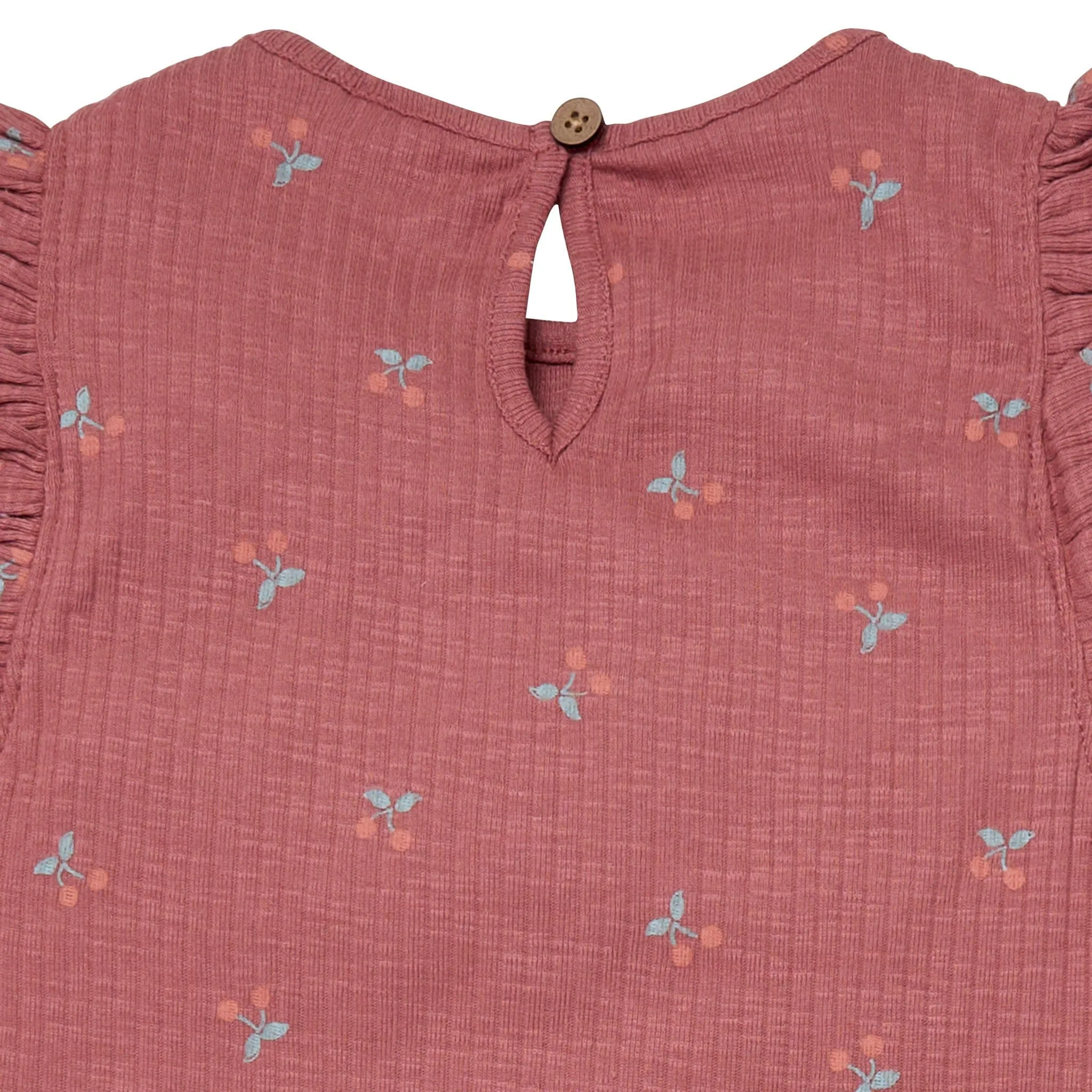 4-Piece Infant & Toddler Girls Rose Cherries Flutter Sleeve Tops and Shorts Set Gerber Childrenswea