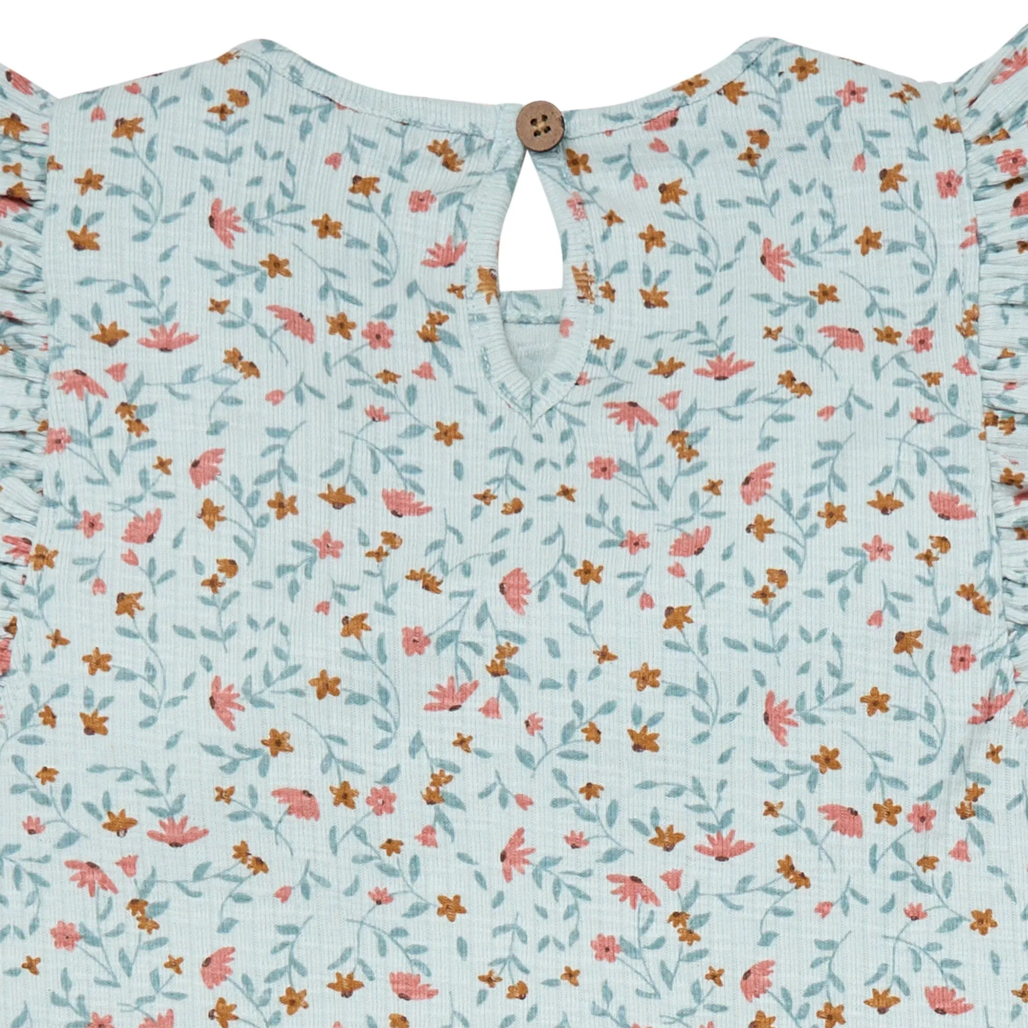 4-Piece Infant & Toddler Girls Vine Floral Flutter Sleeve Tops and Shorts Set Gerber Childrenswea