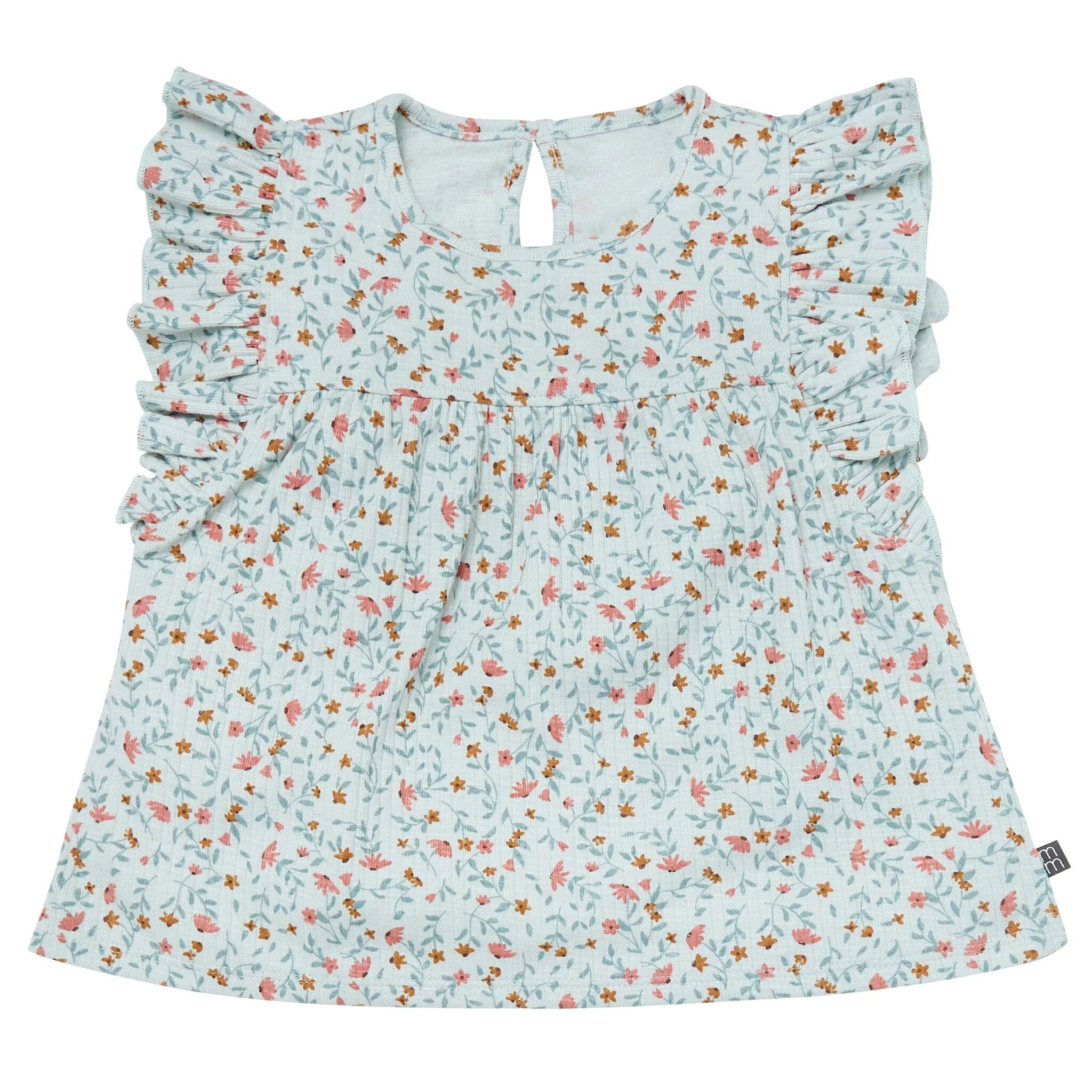 4-Piece Infant & Toddler Girls Vine Floral Flutter Sleeve Tops and Shorts Set Gerber Childrenswea