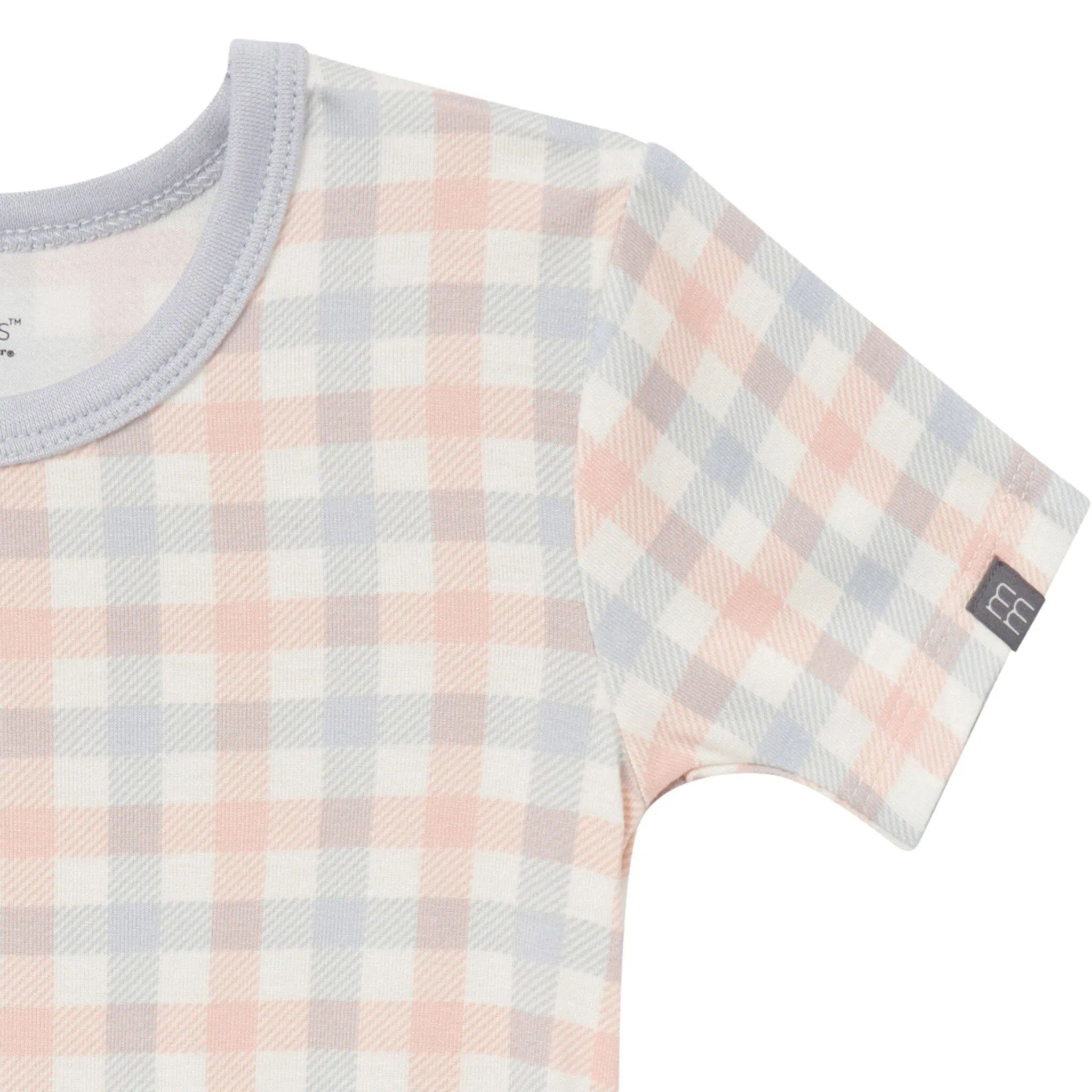4-Piece Infant & Toddler Neutral Blue Plaid Snug Fitting Pajamas Gerber Childrenswea