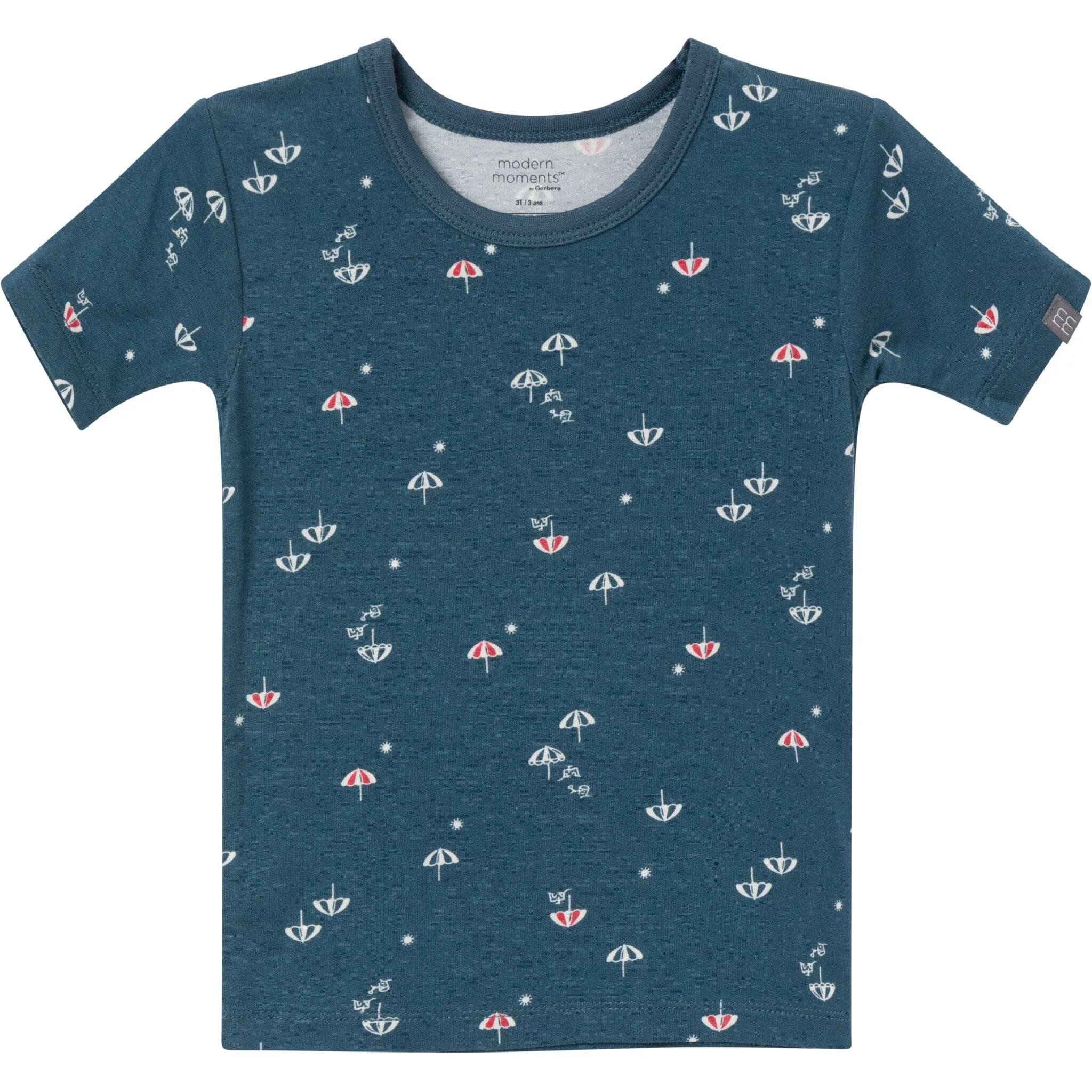 4-Piece Infant & Toddler Neutral Blue Umbrella Snug Fitting Pajamas Gerber Childrenswea