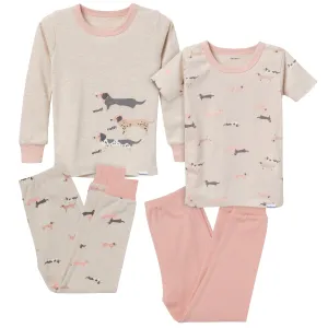 4-Piece Infant & Toddler Neutral Dog Tops and Pants Sets Gerber Childrenswea