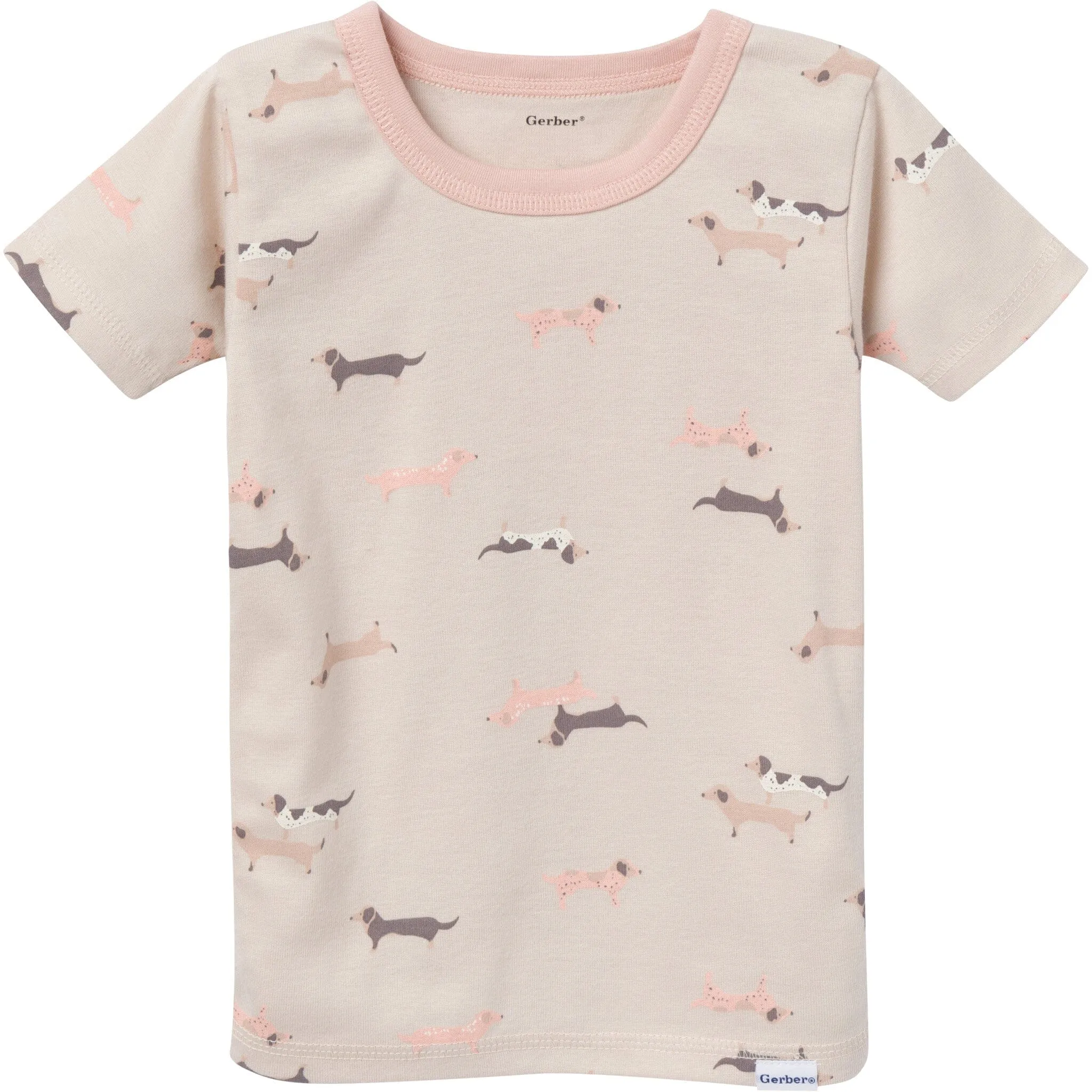 4-Piece Infant & Toddler Neutral Dog Tops and Pants Sets Gerber Childrenswea
