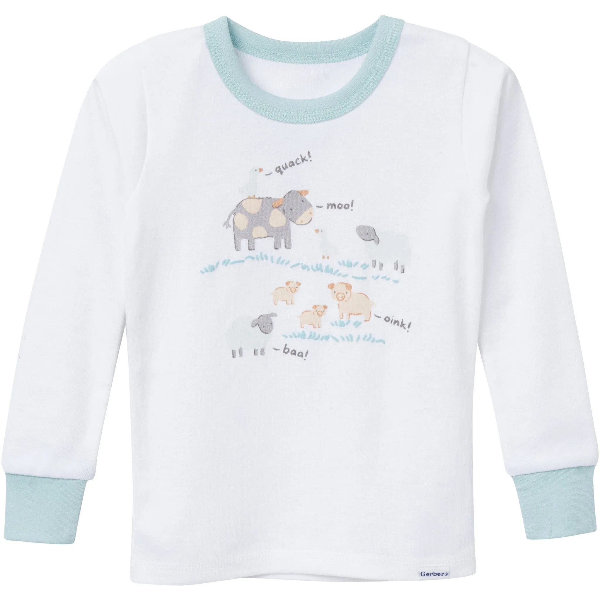 4-Piece Infant & Toddler Neutral Farm Tops and Pants Sets Gerber Childrenswea