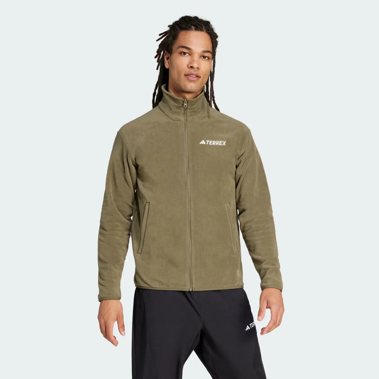 Adidas Terrex Essential Full Zip Fleece Olive Strata