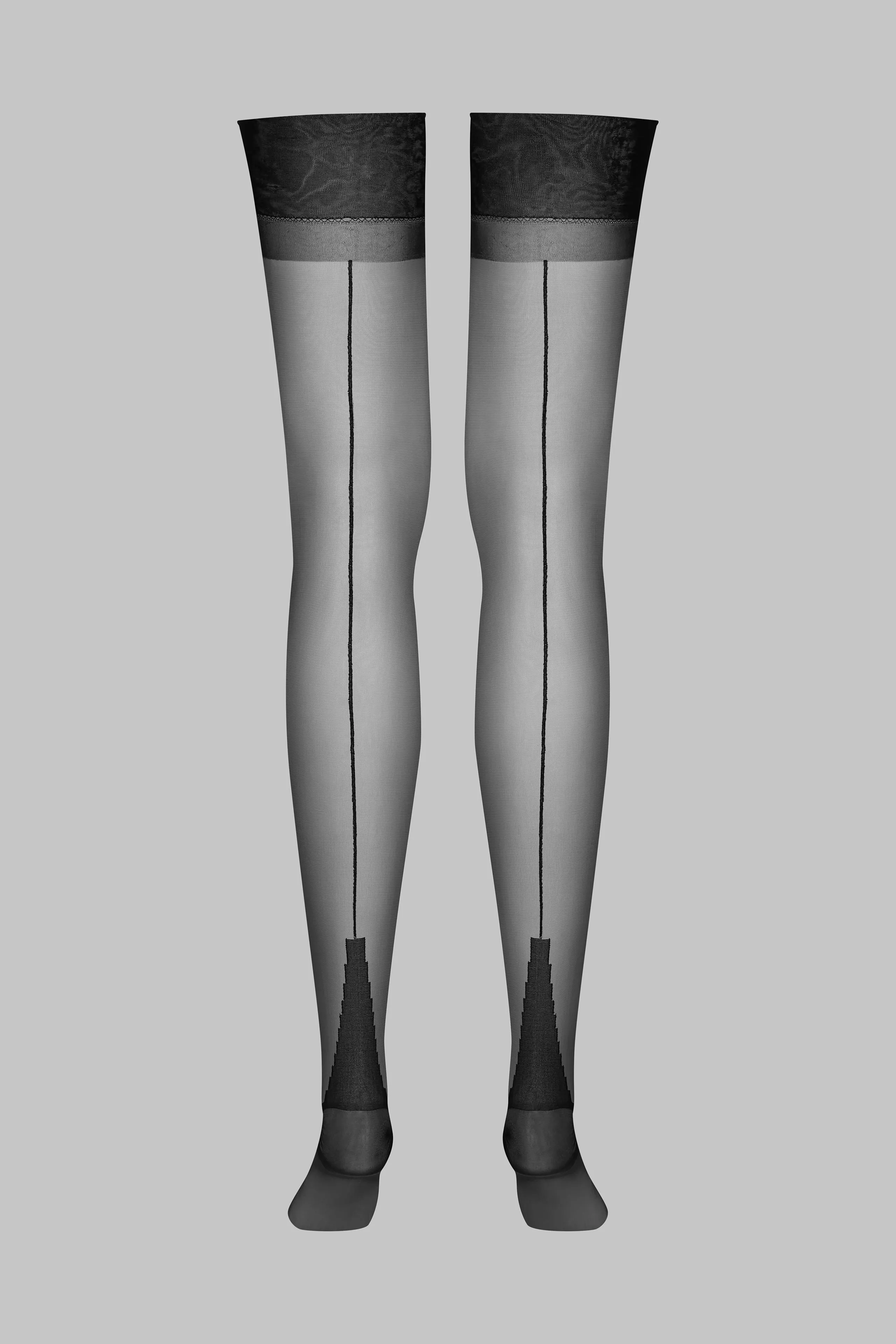 Back seamed nylon stockings Signature - 15D - Les Coquetteries Maison Close