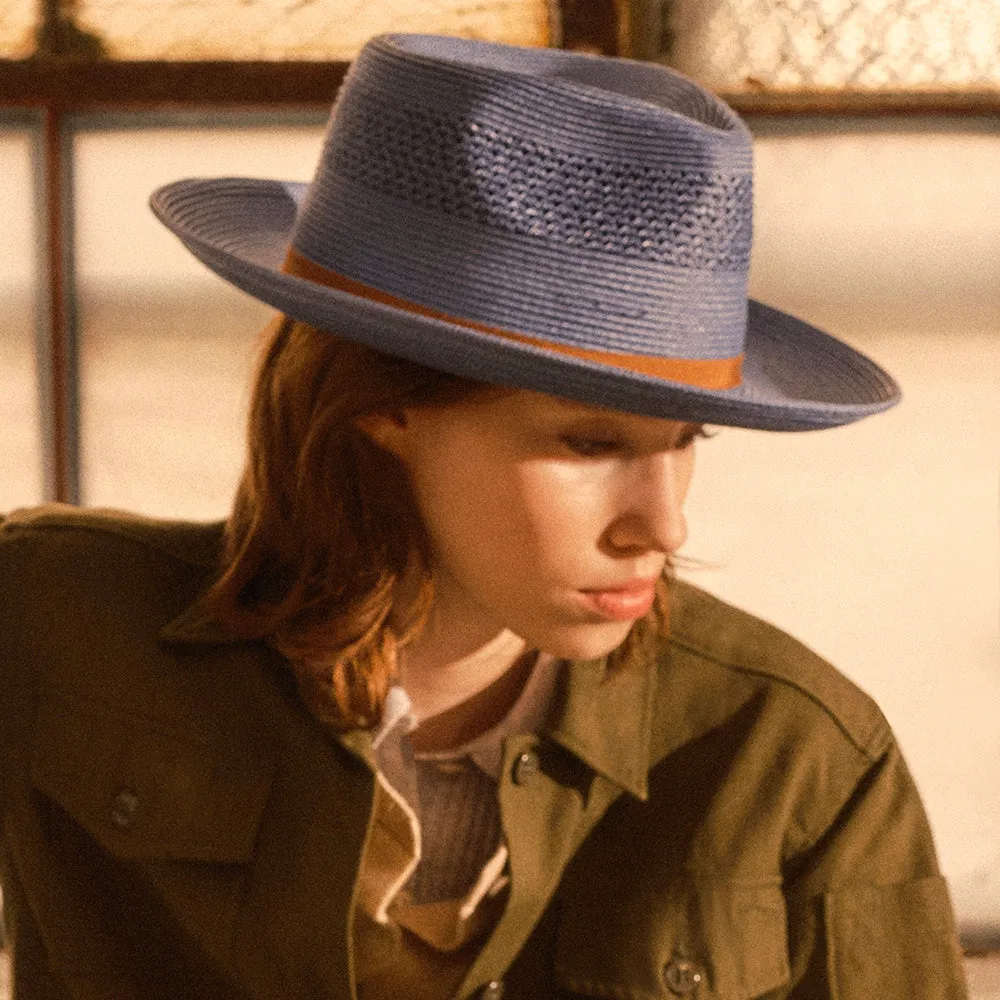 Bailey Hats Gratz Vented Fedora Hat - Blue