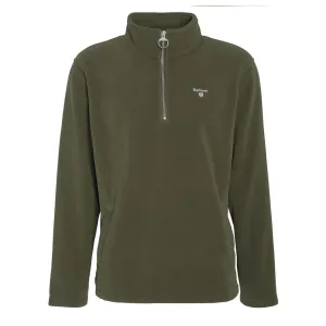 Barbour Essentials Half Zip Fleece Mid Olive