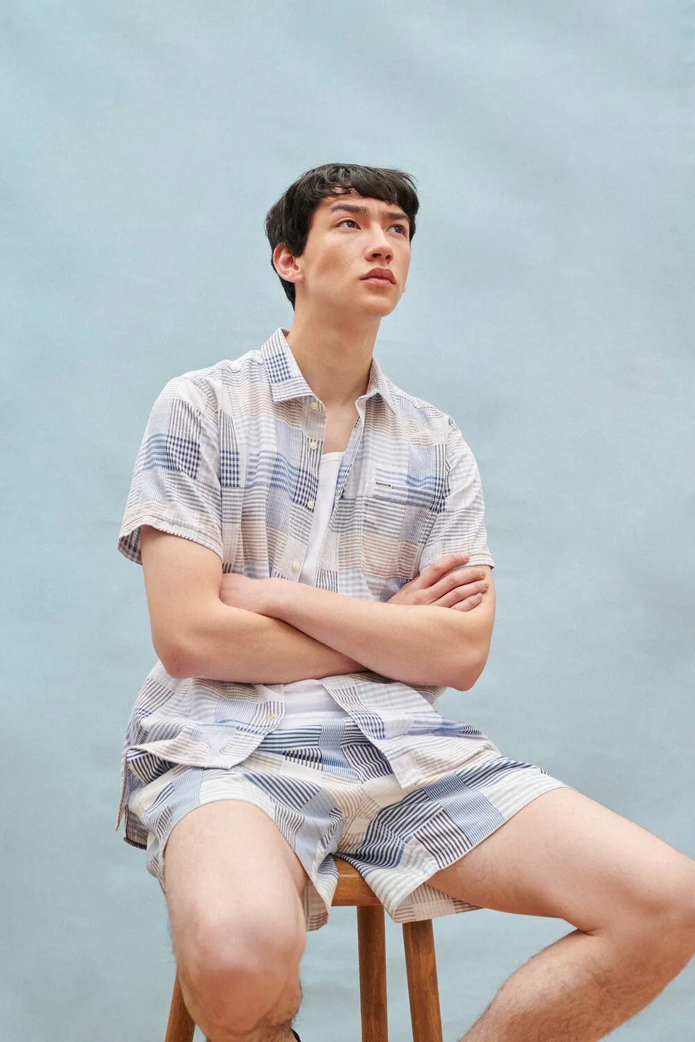 Barbour Mens Oakshore summer shirt - Sky