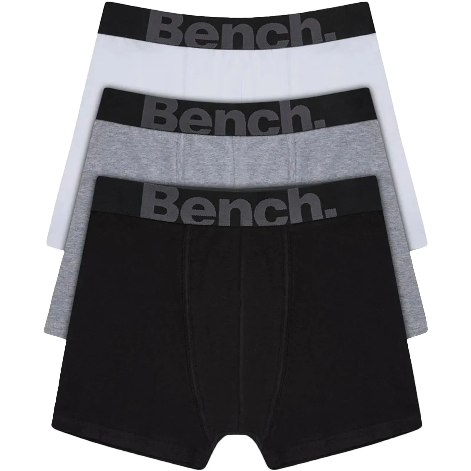 Bench Mens Conan 3 Pack Elasticated Boxer Shorts - Assorted