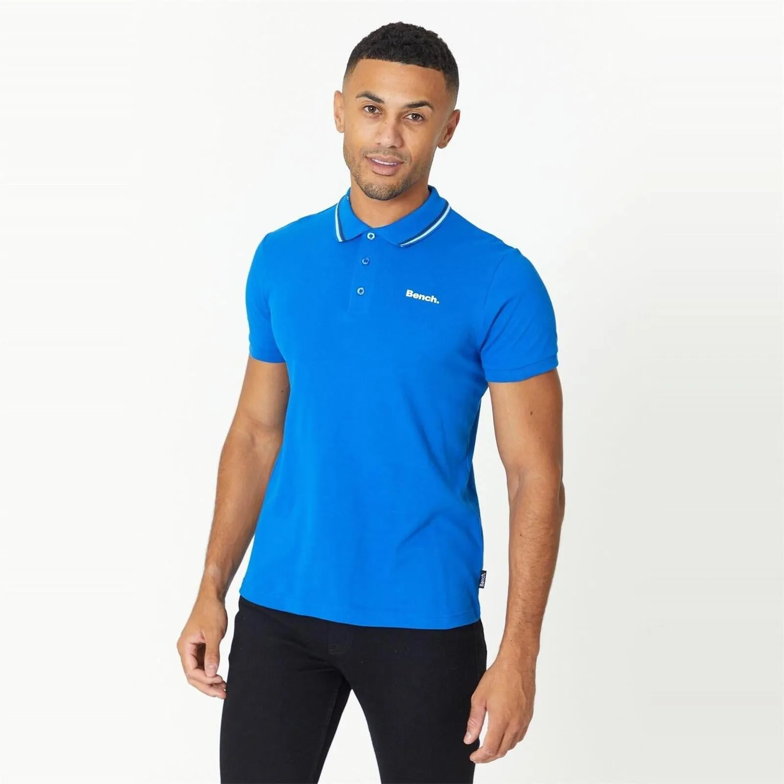 Bench Mens Gruff Short Sleeve Twin Tipped Polo Shirt