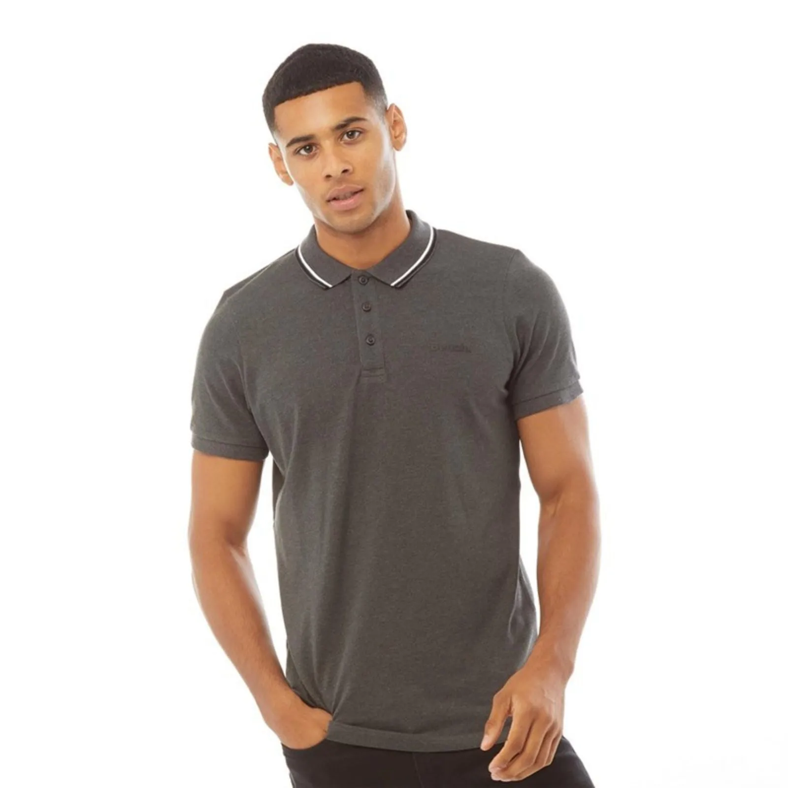 Bench Mens Gruff Short Sleeve Twin Tipped Polo Shirt