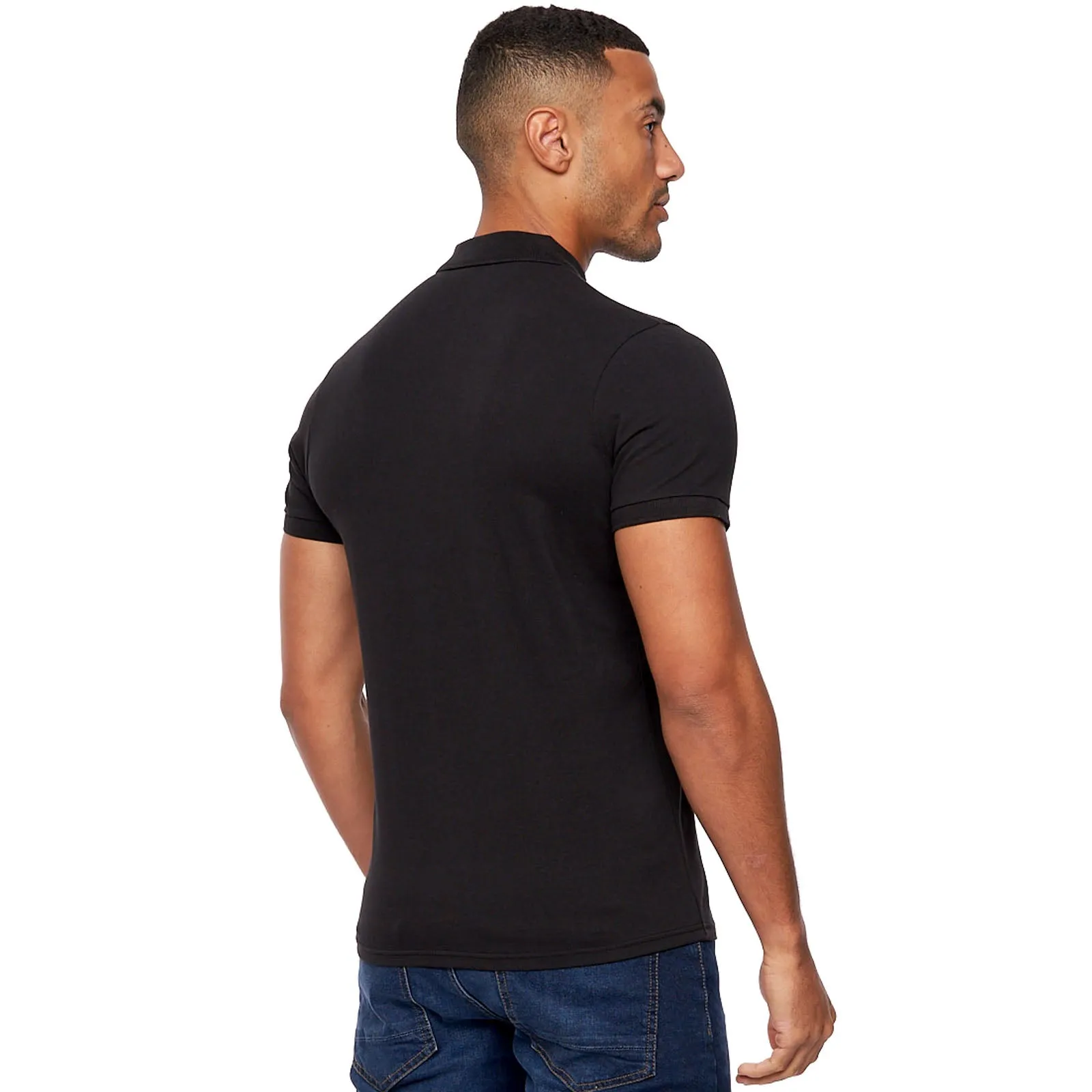 Bench Mens Iverson Short Sleeve Slim Fit Polo Shirt