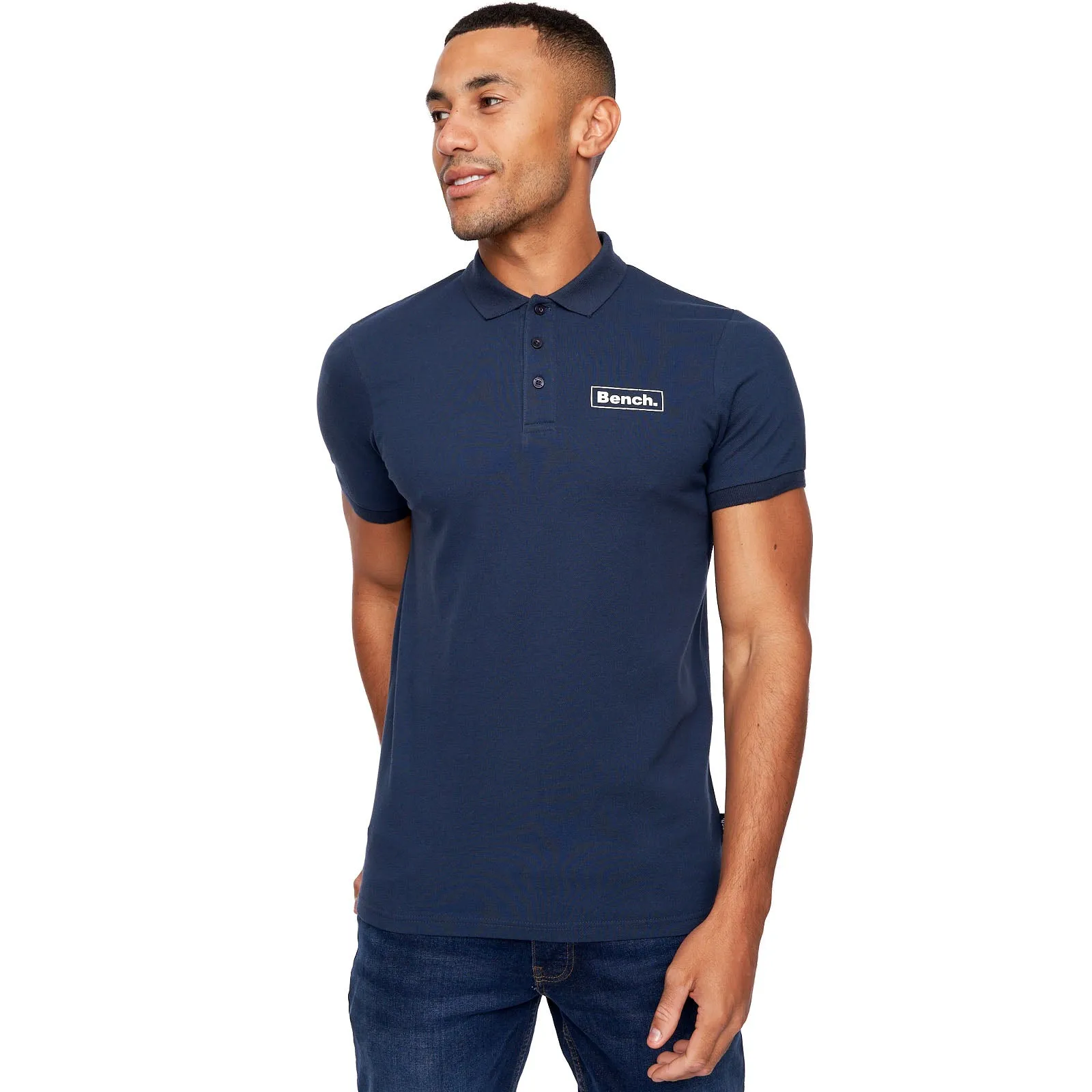 Bench Mens Iverson Short Sleeve Slim Fit Polo Shirt