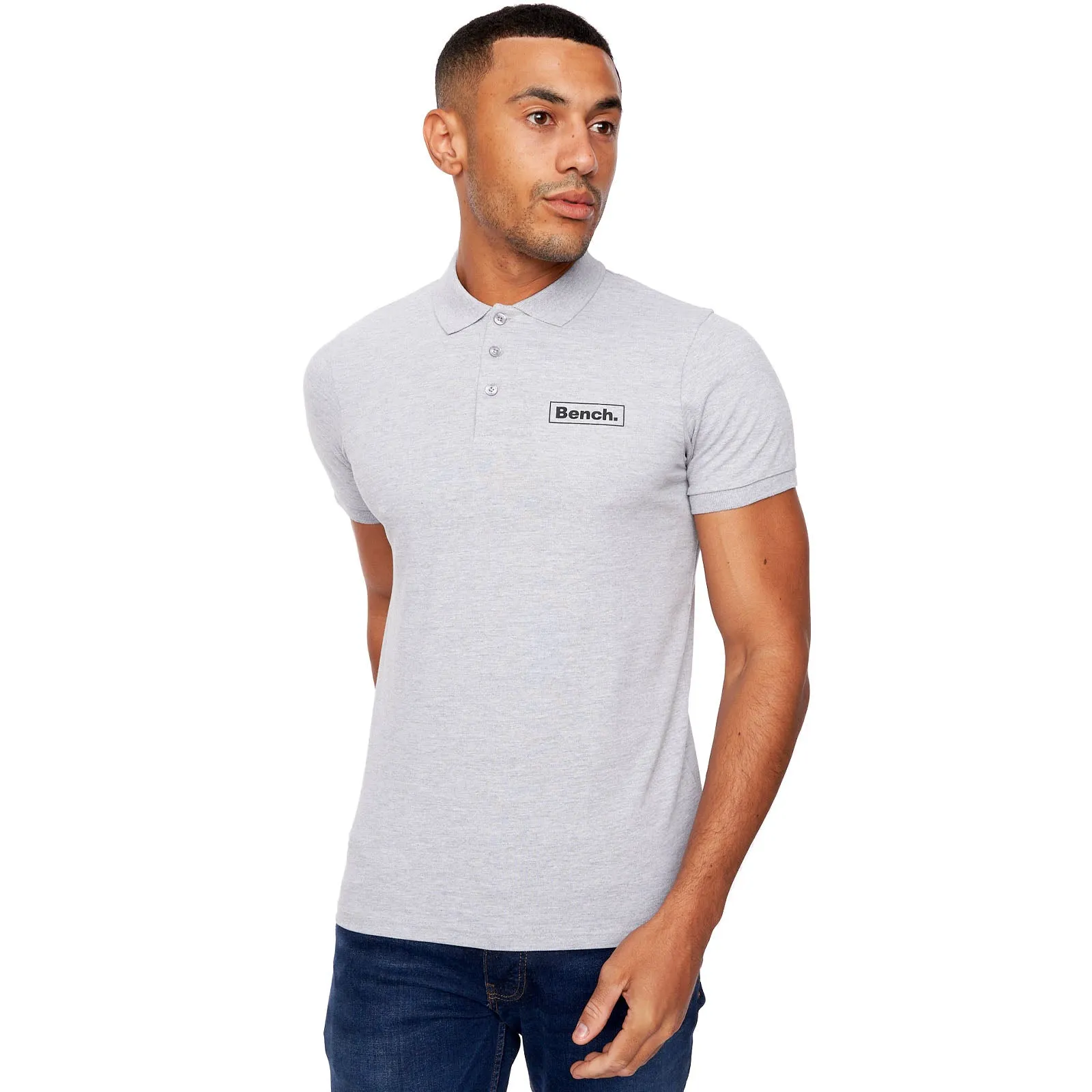Bench Mens Iverson Short Sleeve Slim Fit Polo Shirt