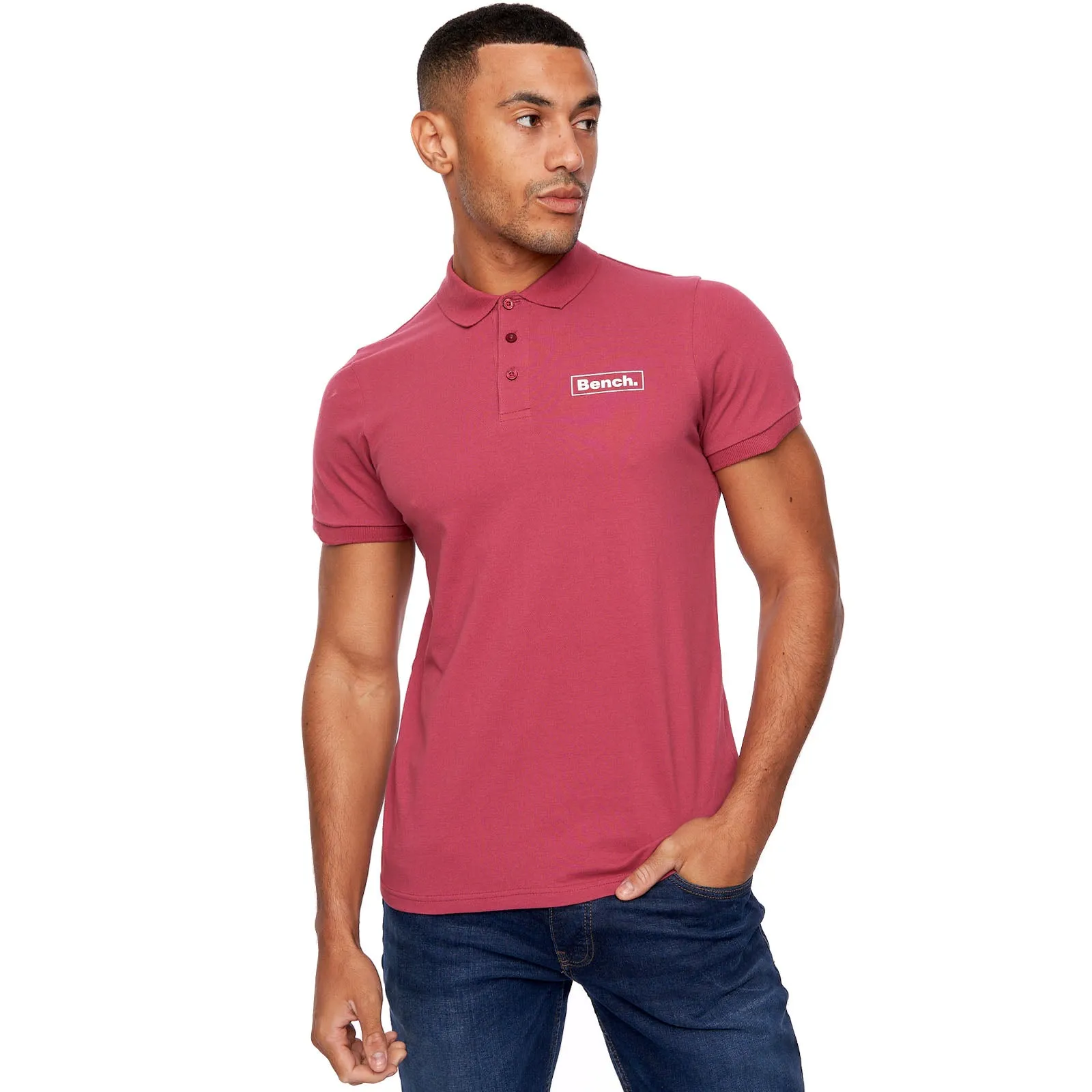 Bench Mens Iverson Short Sleeve Slim Fit Polo Shirt