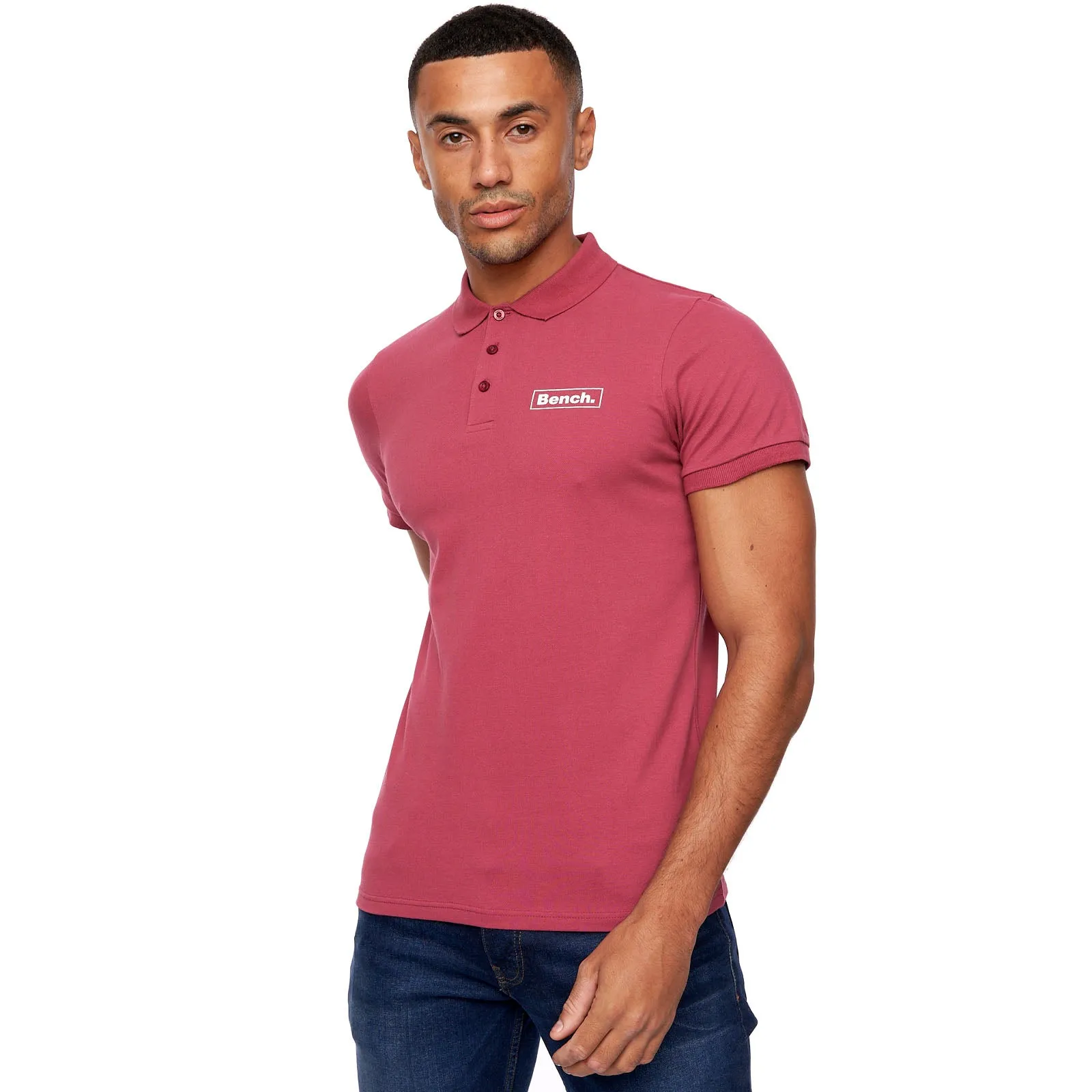 Bench Mens Iverson Short Sleeve Slim Fit Polo Shirt