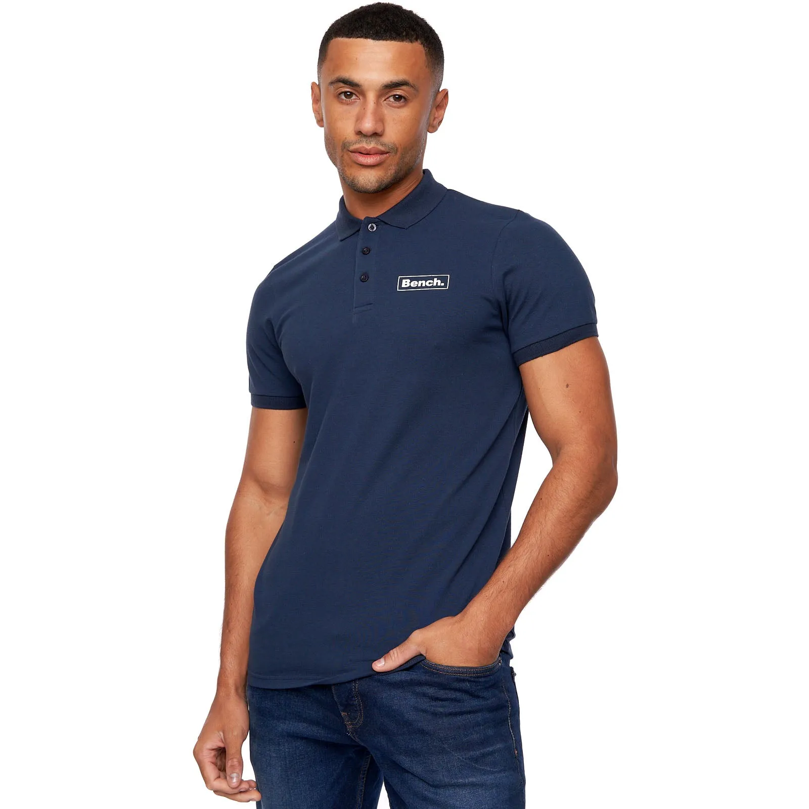 Bench Mens Iverson Short Sleeve Slim Fit Polo Shirt