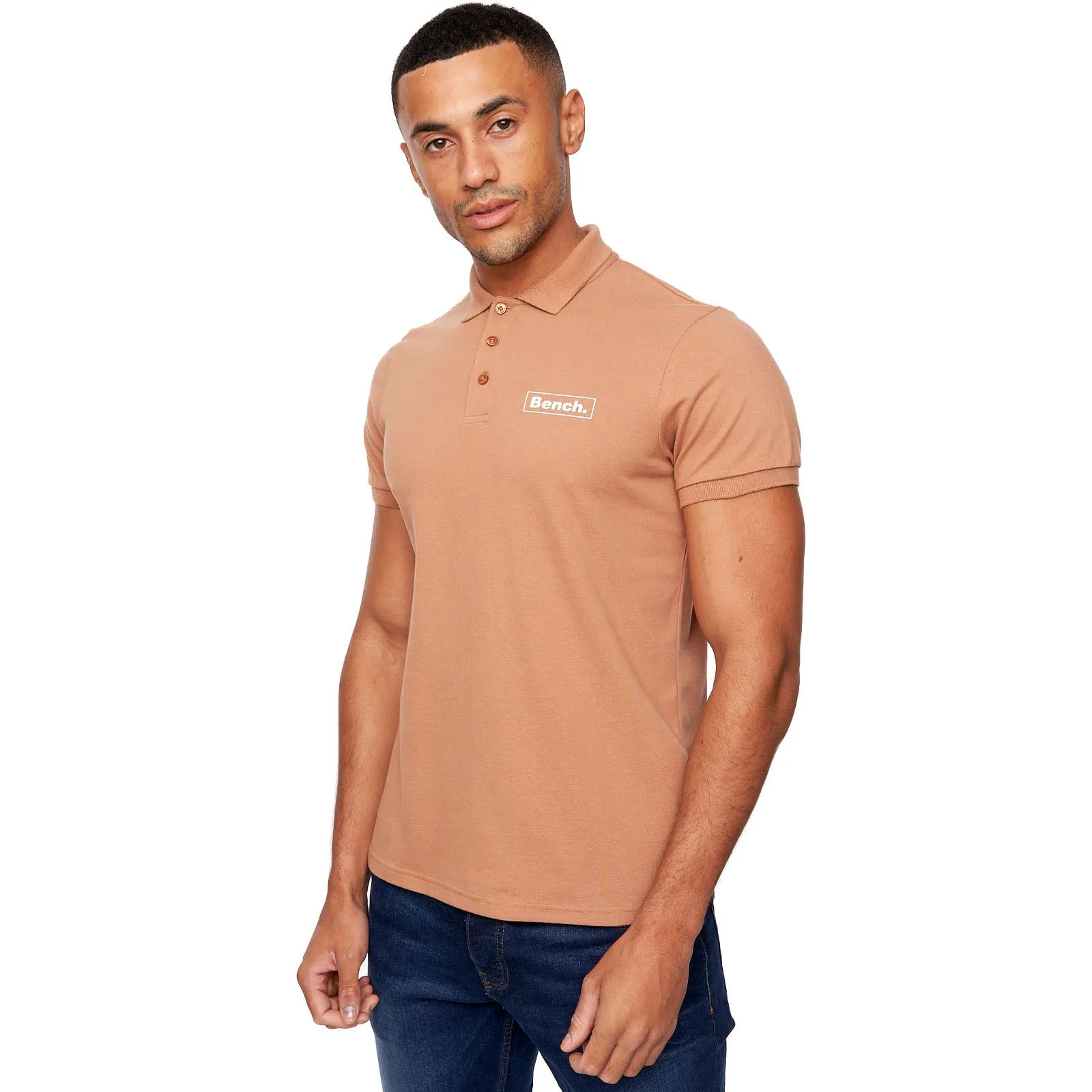 Bench Mens Iverson Short Sleeve Slim Fit Polo Shirt