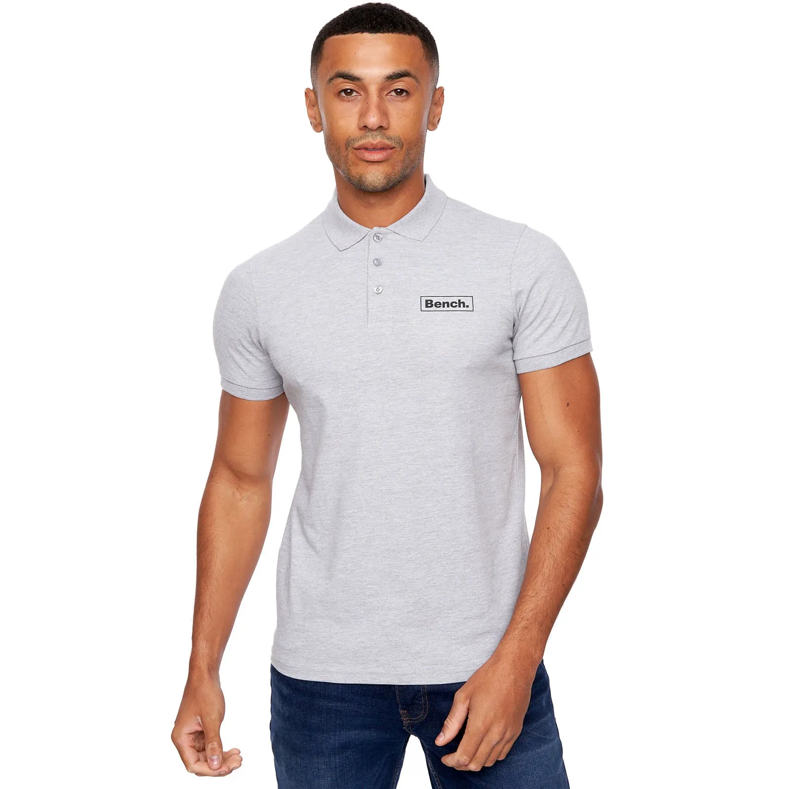 Bench Mens Iverson Short Sleeve Slim Fit Polo Shirt