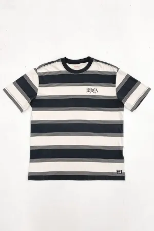 Benj Stripe Short Sleeve Tee Washed Black