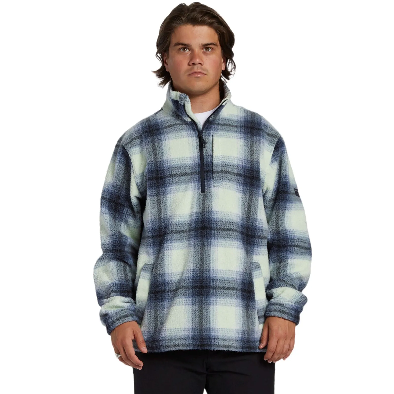 Billabong Mens Boundary Half Zip Mock Neck Fleece