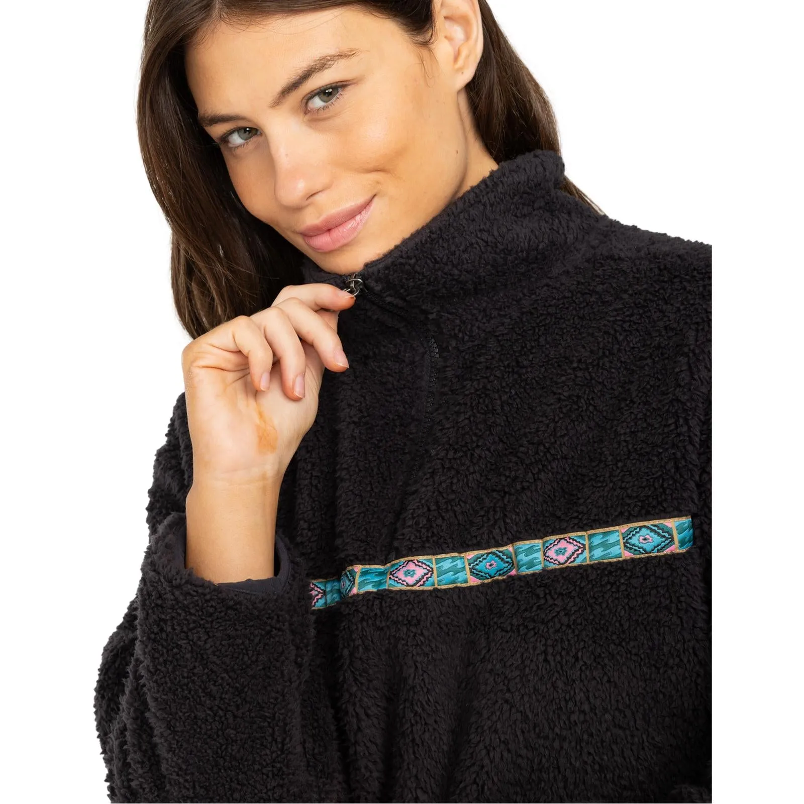 Billabong Womens Holiday Half Zip Polar Pullover Fleece