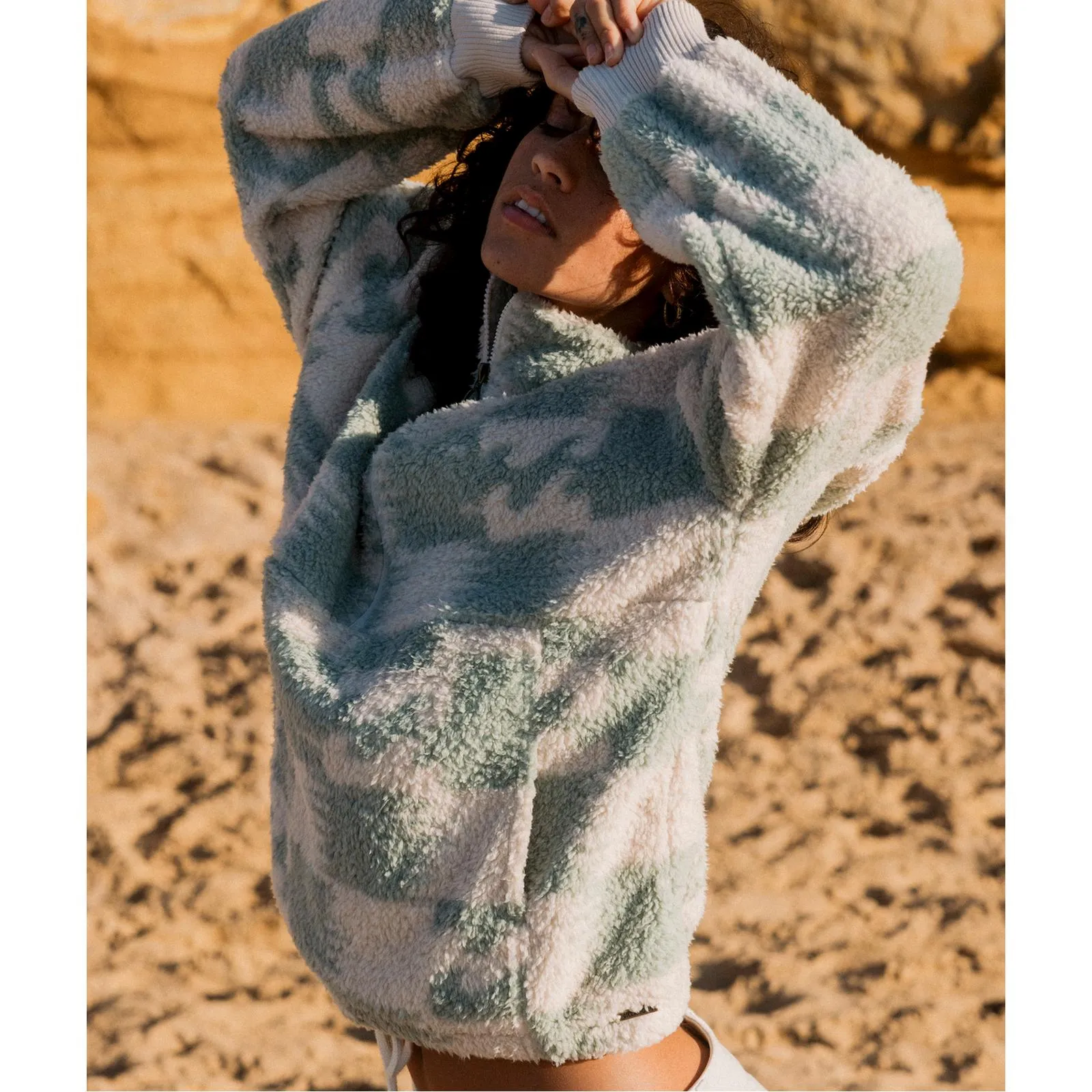 Billabong Womens Time Off Half Zip Polar Fleece
