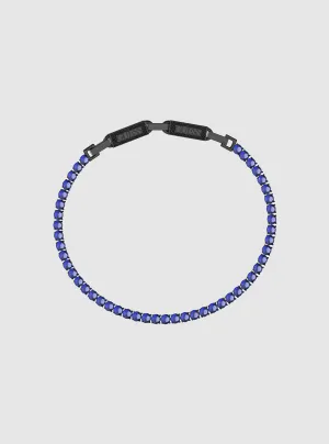 Black Blue Logo Tennis Bracelet Guess