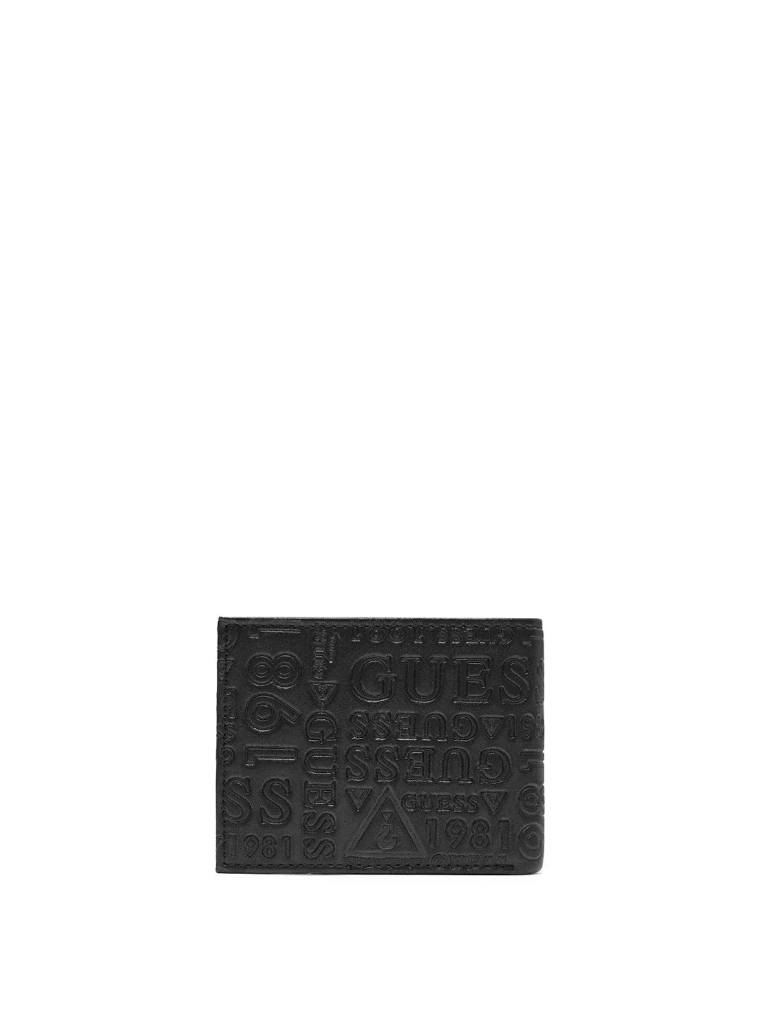 Black Logo Coso All Over Embossed Wallet Guess