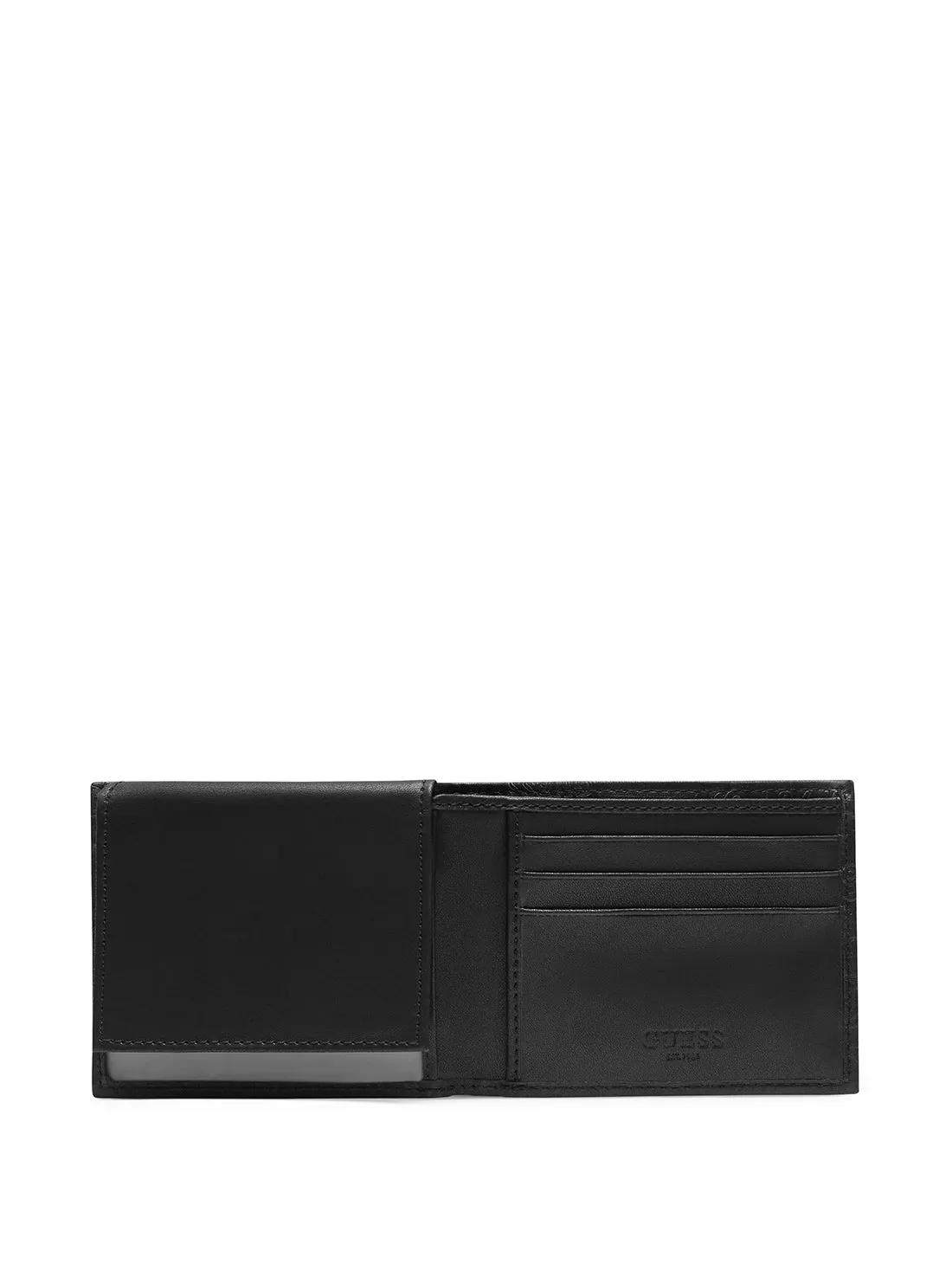Black Logo Coso All Over Embossed Wallet Guess