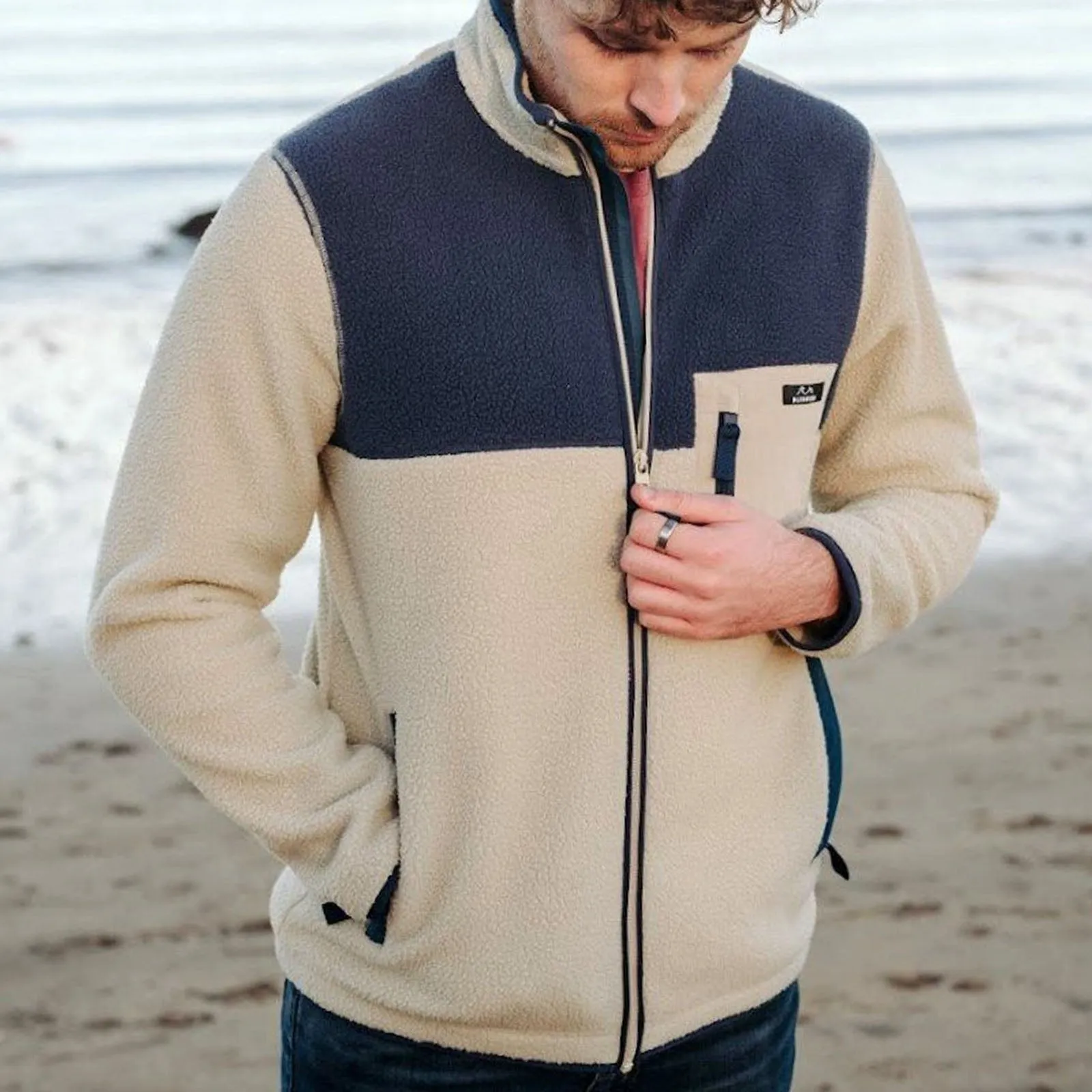 Bleubird Polar Full Zip Sherpa Pullover Fleece