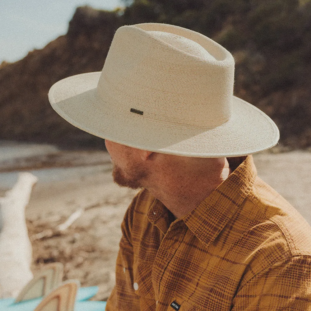Brixton Hats Marcos Straw Fedora Hat - Natural