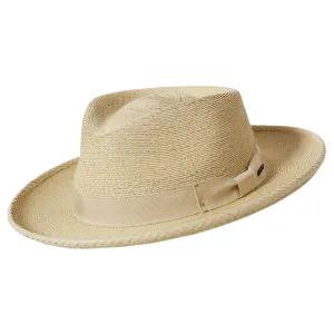 Brixton Hats Swindle Straw Fedora Hat - Natural