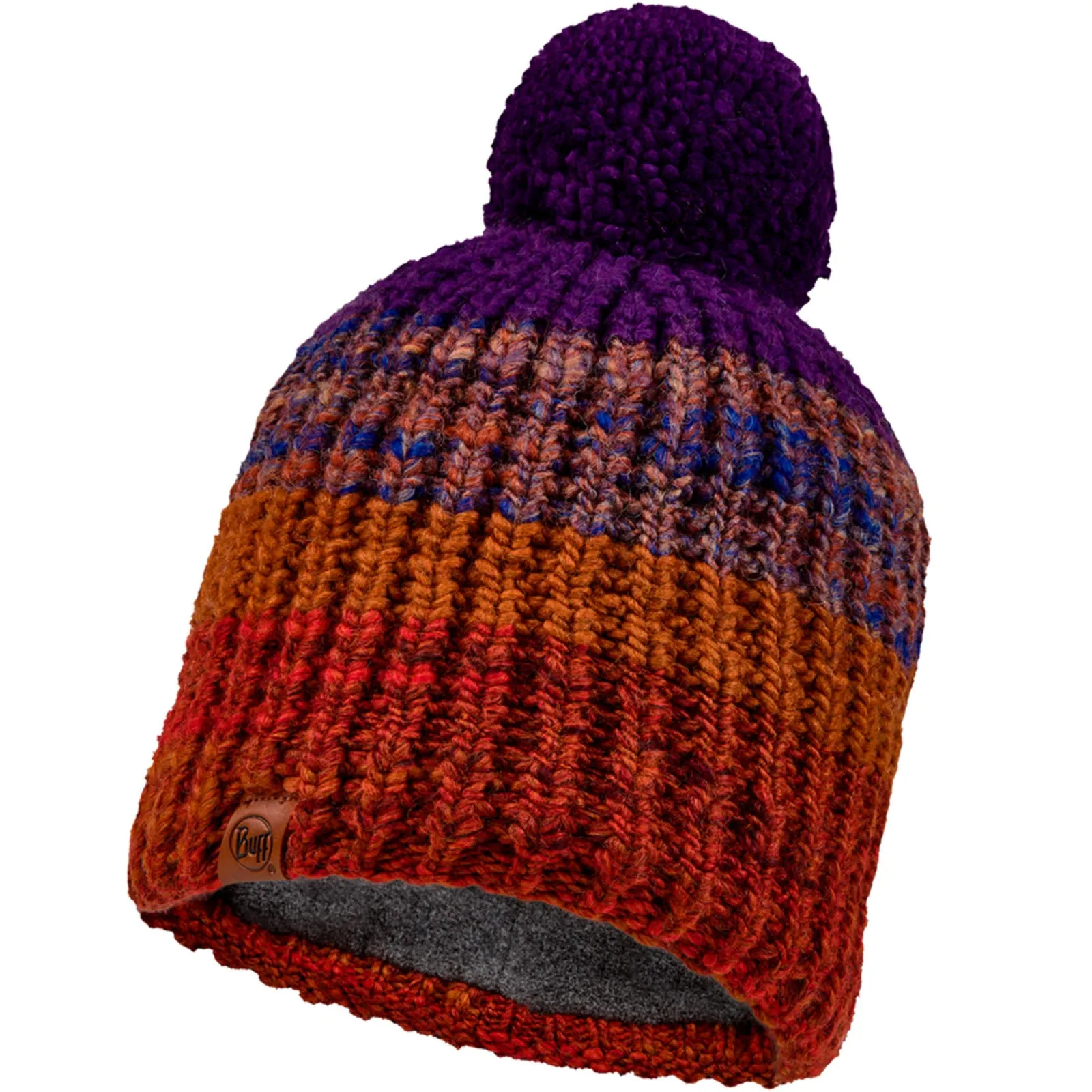 Buff Unisex Knitted Fleece Lined Bobble Hat