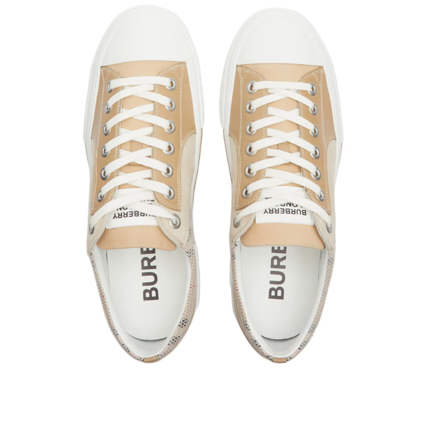 Burberry Kai Overlay Check Trainers