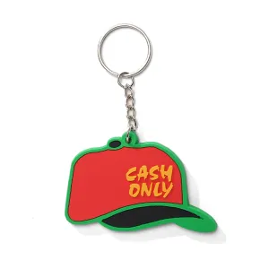 Cash Only - Hat Rubber Keychain