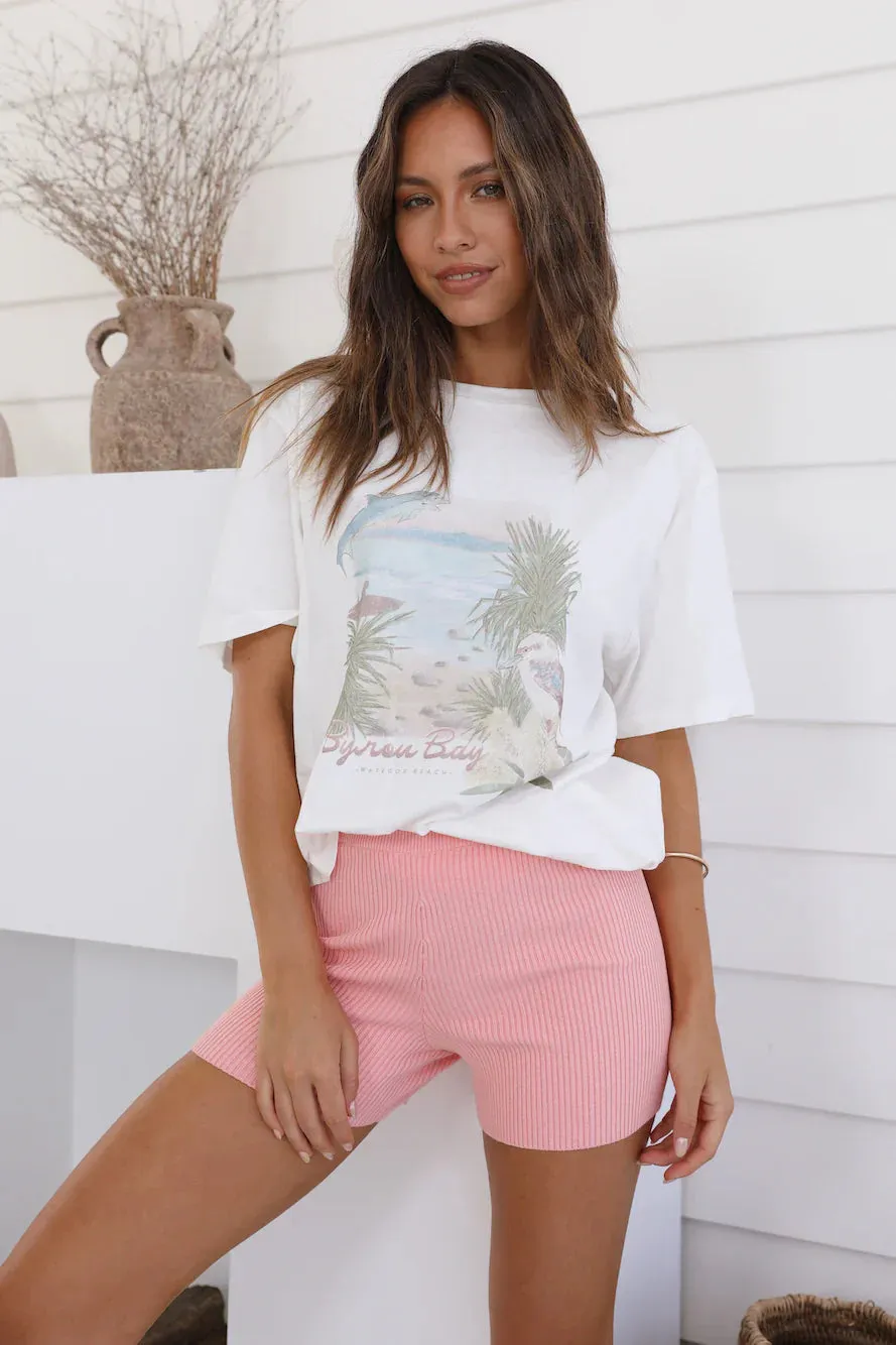 CHARLIE HOLIDAY byron bay boyfriend tee- white