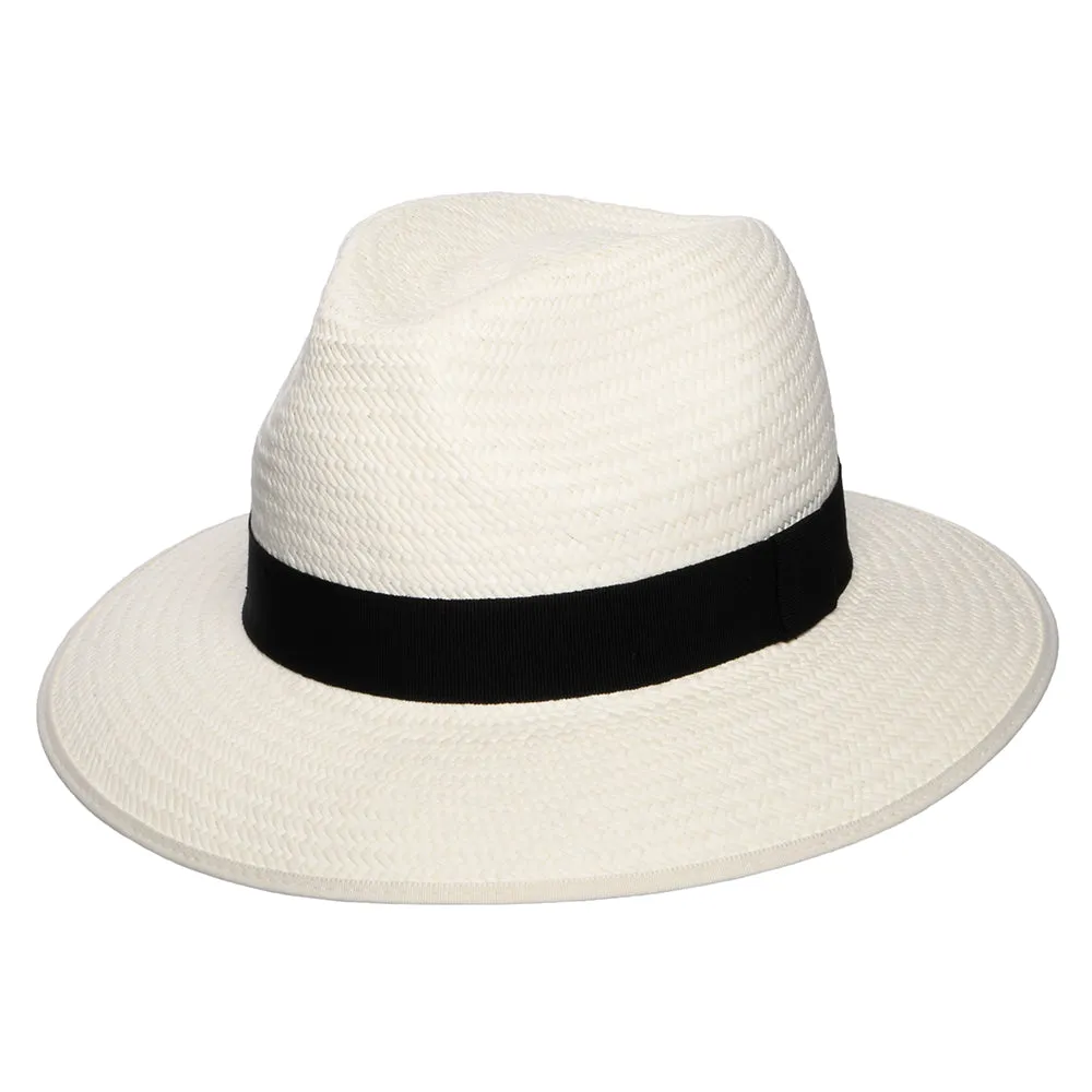 Christys Hats Downbrim Panama Safari Fedora Hat - Bleach