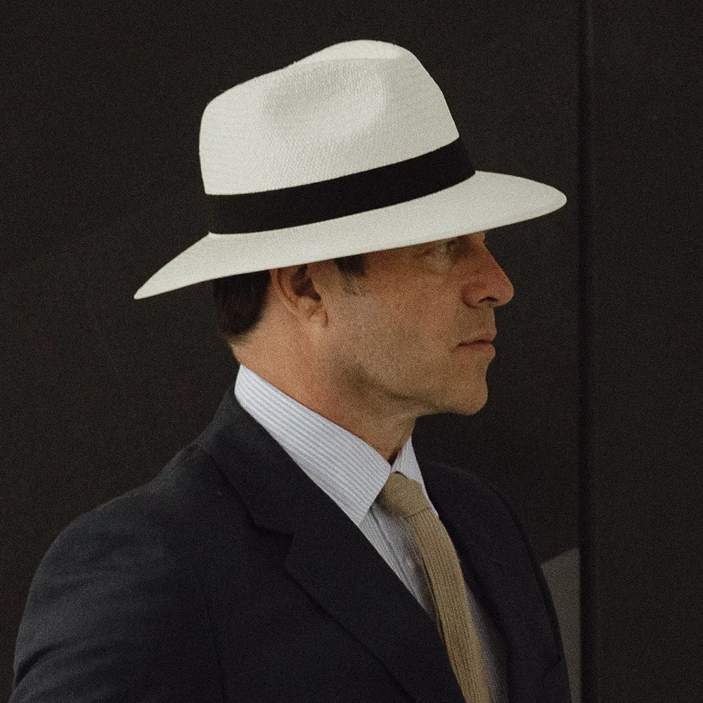 Christys Hats Downbrim Panama Safari Fedora Hat - Bleach