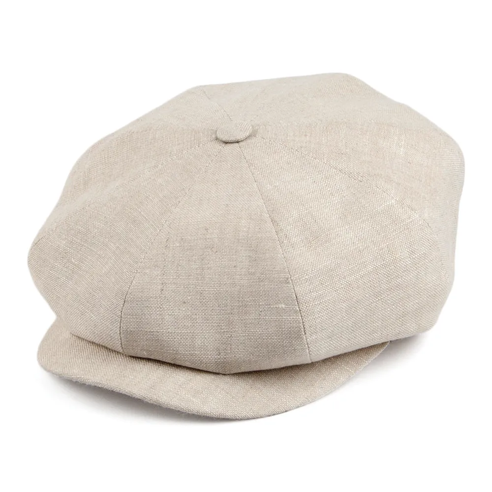 City Sport Linen Newsboy Cap - Oatmeal