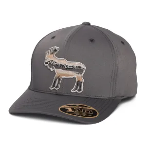 Columbia Hats Scenic Moose Lost Lager 110 Flexfit Snapback Cap - Grey