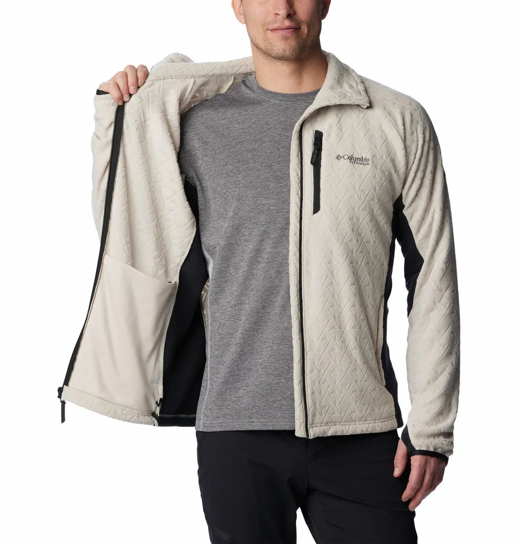 Columbia Men Beige Omni-Wick Titan Pass 3.0 Fleece Jacket