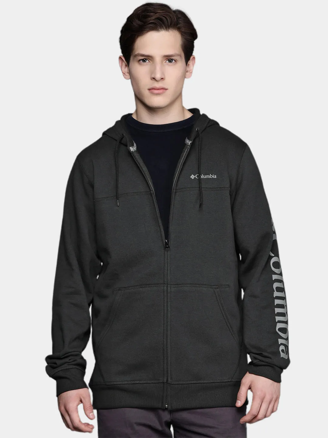 Columbia Men Black Sun Protection M Logo Fleece Jacket