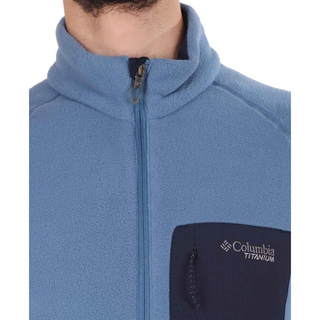 Columbia Men Blue Omni-Wick Titan Pass 2.0 II Fleece Jacket