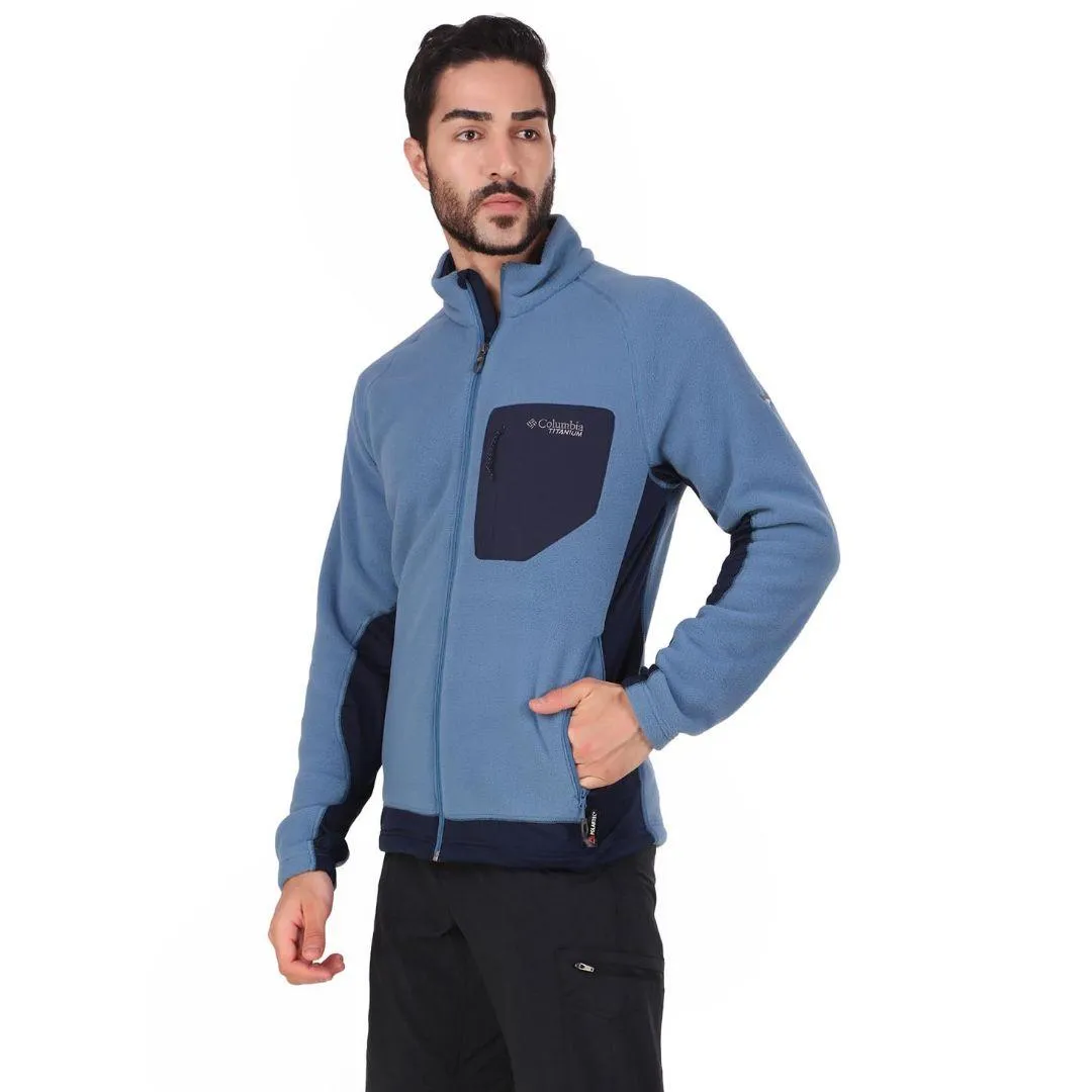 Columbia Men Blue Omni-Wick Titan Pass 2.0 II Fleece Jacket
