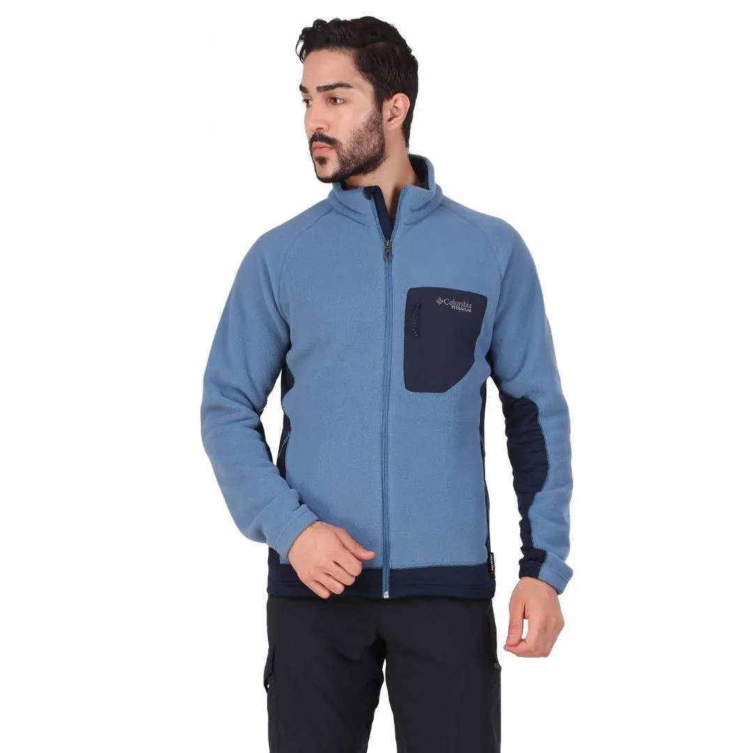 Columbia Men Blue Omni-Wick Titan Pass 2.0 II Fleece Jacket
