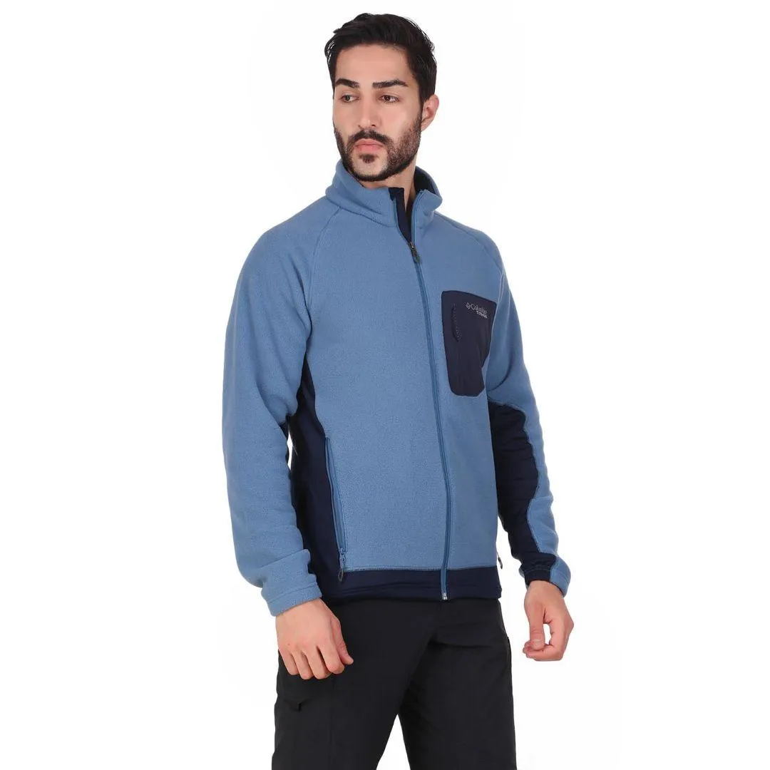 Columbia Men Blue Omni-Wick Titan Pass 2.0 II Fleece Jacket