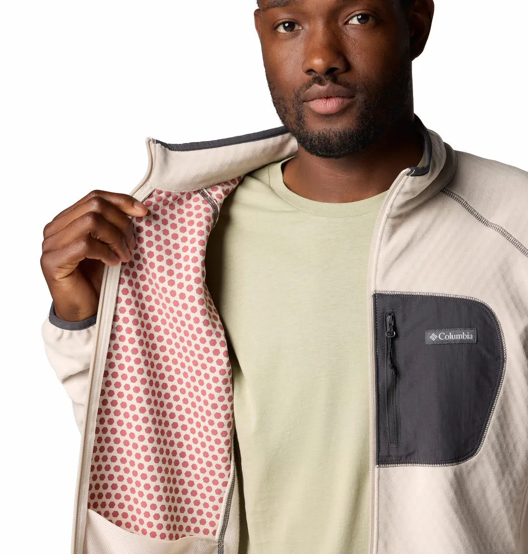 Columbia Men Brown Omni-Heat Helix Outdoor Tracks II Fleece Jacket